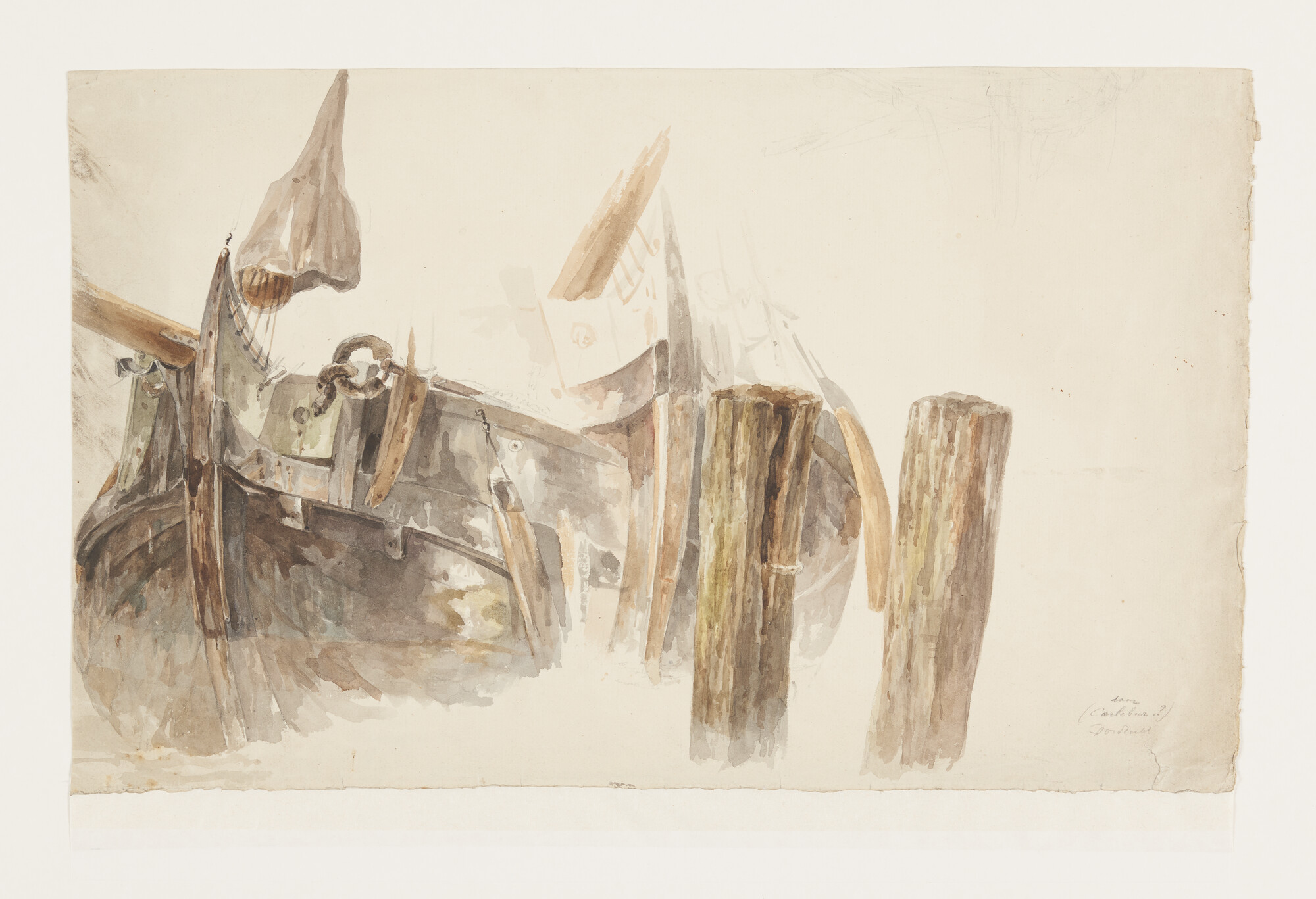 A.0151(099) [nr 0002]; Een tjalk; tekening