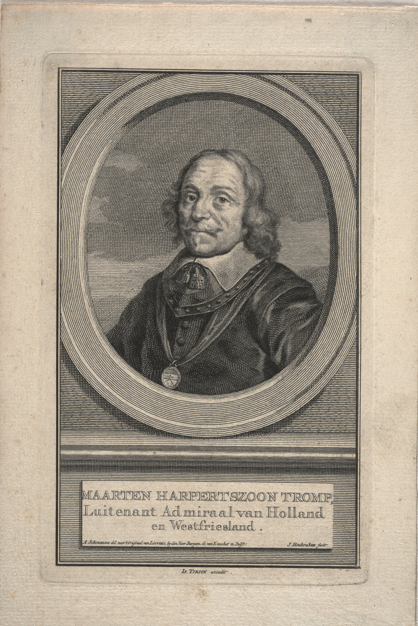 A.1361(19) [nr 0020]; Portret van Maarten Harpertsz Tromp, Luitenant-Admiraal van Holland en West-Friesland; prent