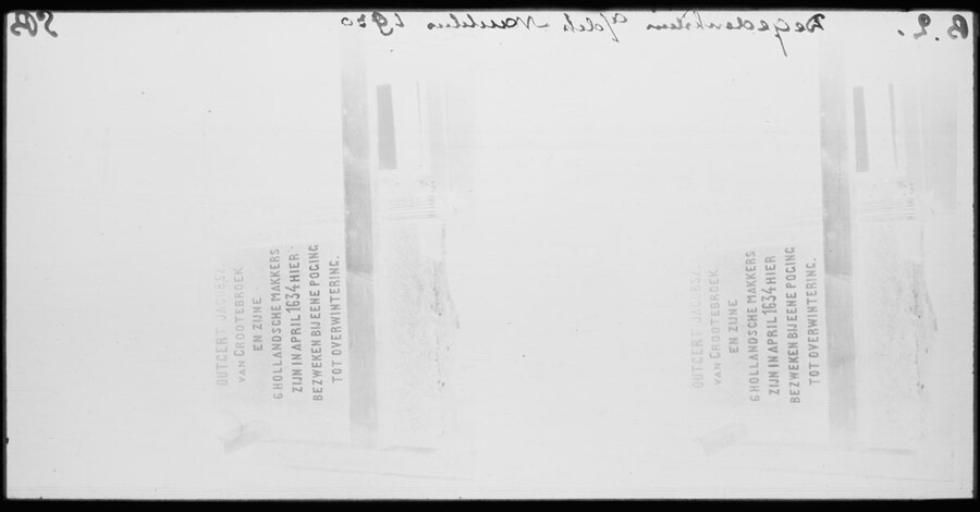 S.1108(005); Zwart-wit negatief genomen op de reis van Hr. Ms. Nautilus naar Jan Mayen; stereonegatief