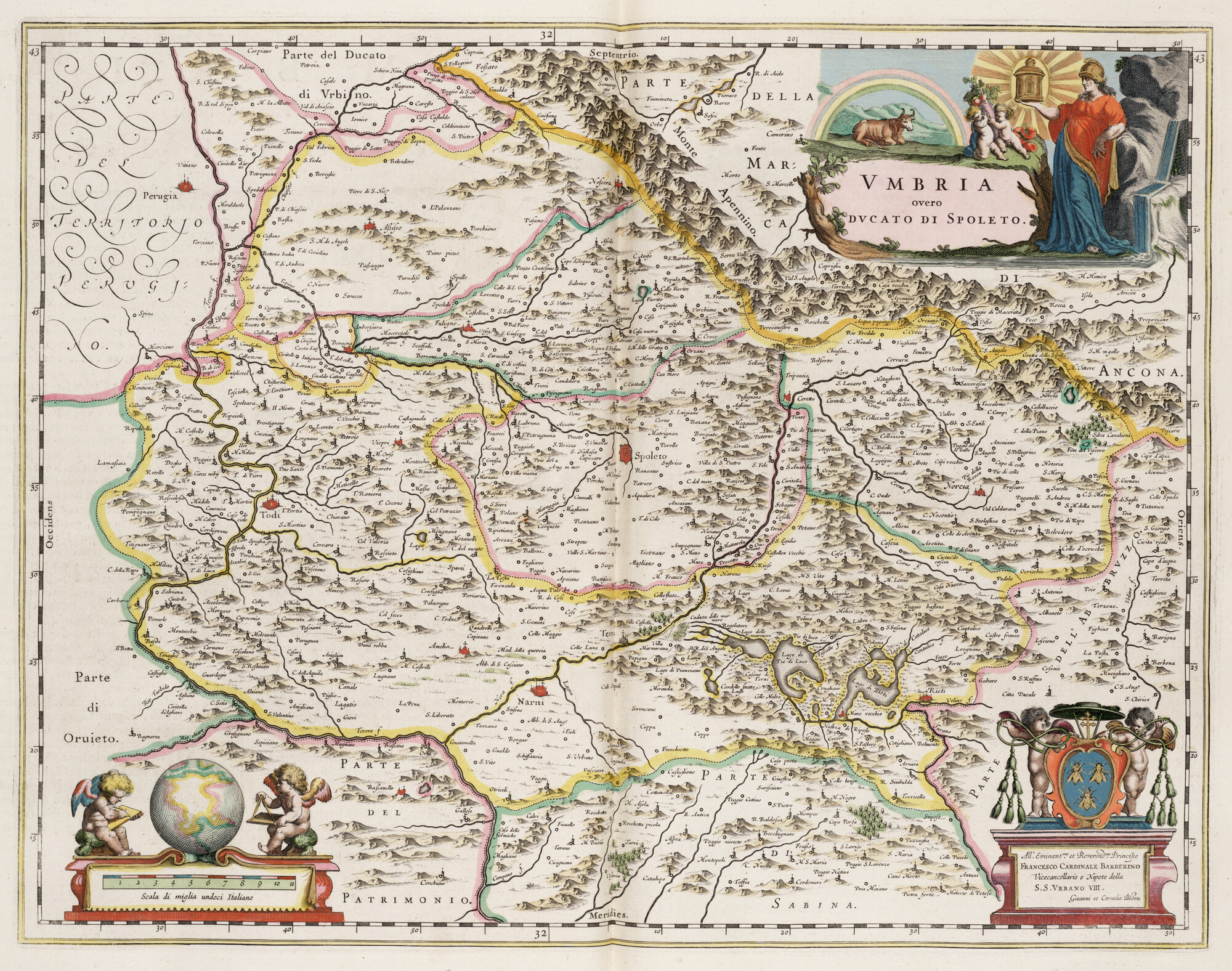 S.1034(07) [kaart 042]; Kaart van het gebied van Umbria; landkaart