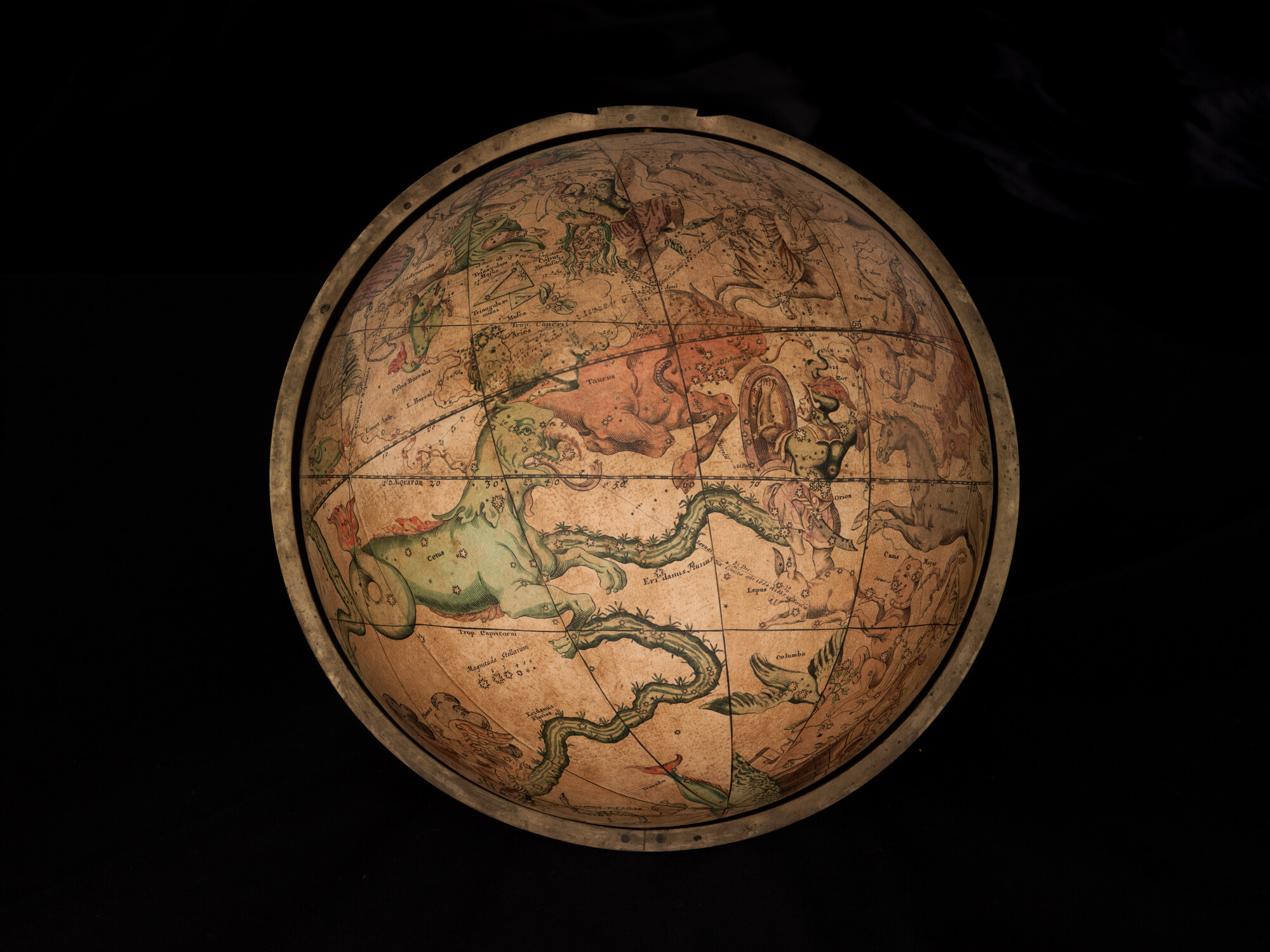 A.1470(02); Hemelglobe van 32 cm. in doorsnede door Johann Gabriel Doppelmayer, 1728; globe
