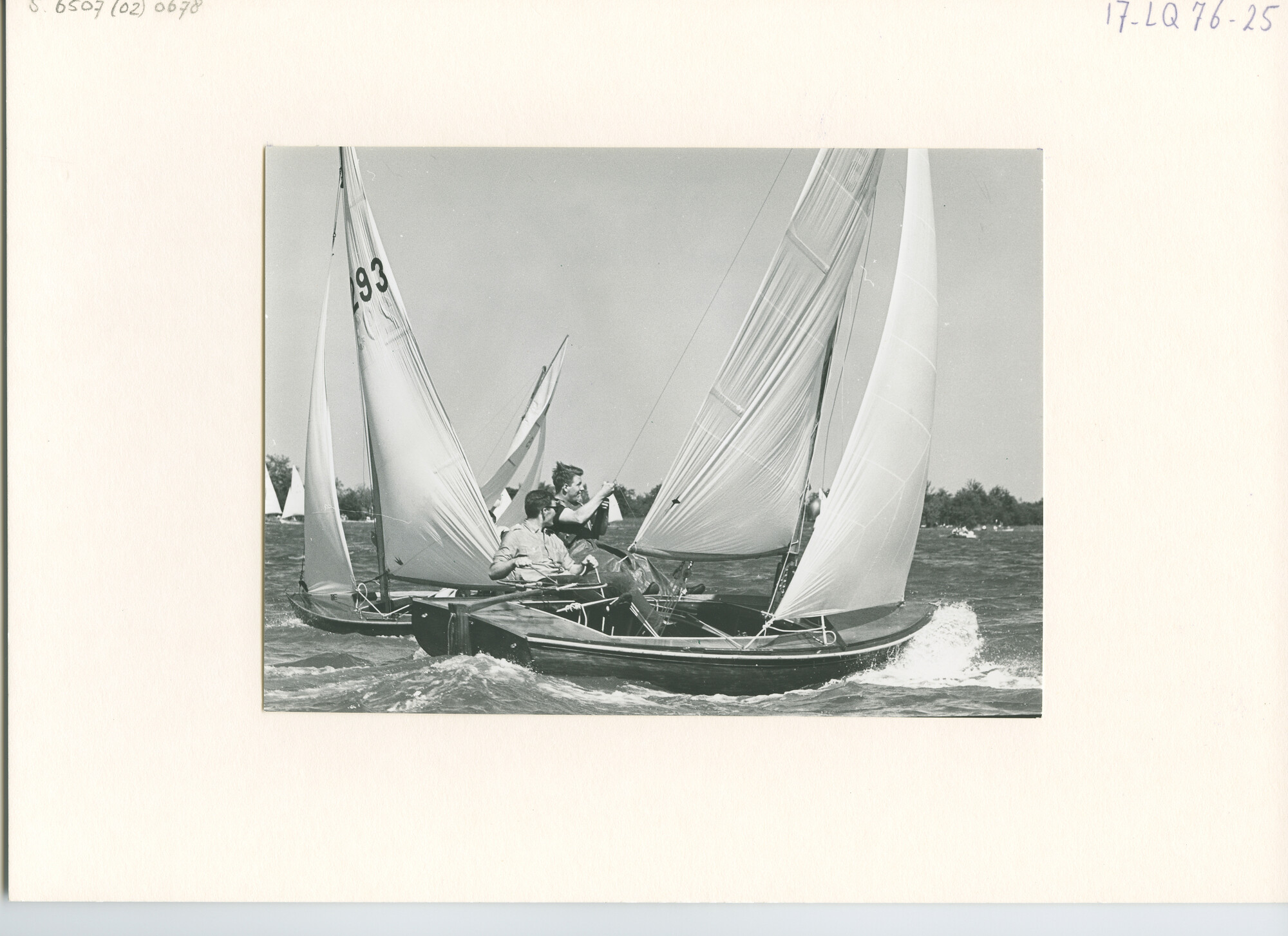 S.6507(02)0678.04; Zwart-wit foto van de Goudse Zeilweek 1963: de Vrijheidsklasse; foto
