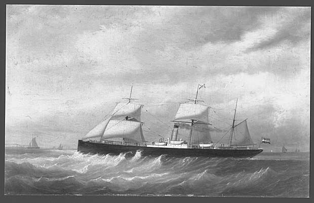 S.5021; Het ss. Prins Maurits; schilderij