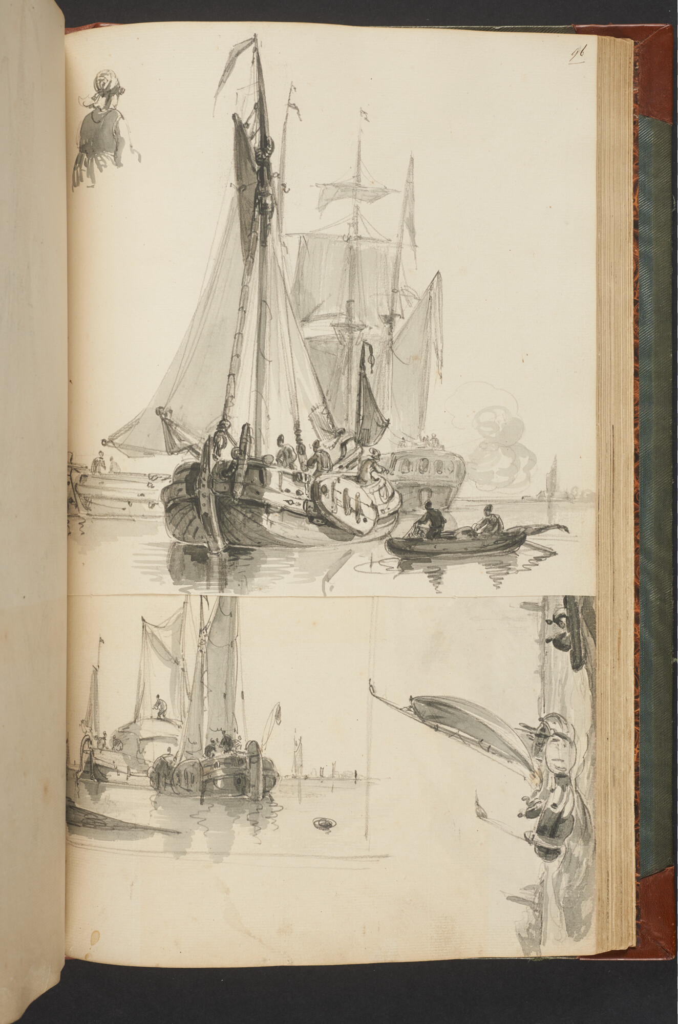A.3222; Schetsboek met tekeningen door Albertus van Beest en Louis Meijer; schetsboek