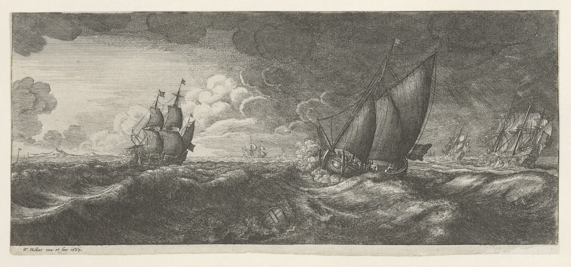 A.0149(0185); Scheepvaart voor de kust; prent