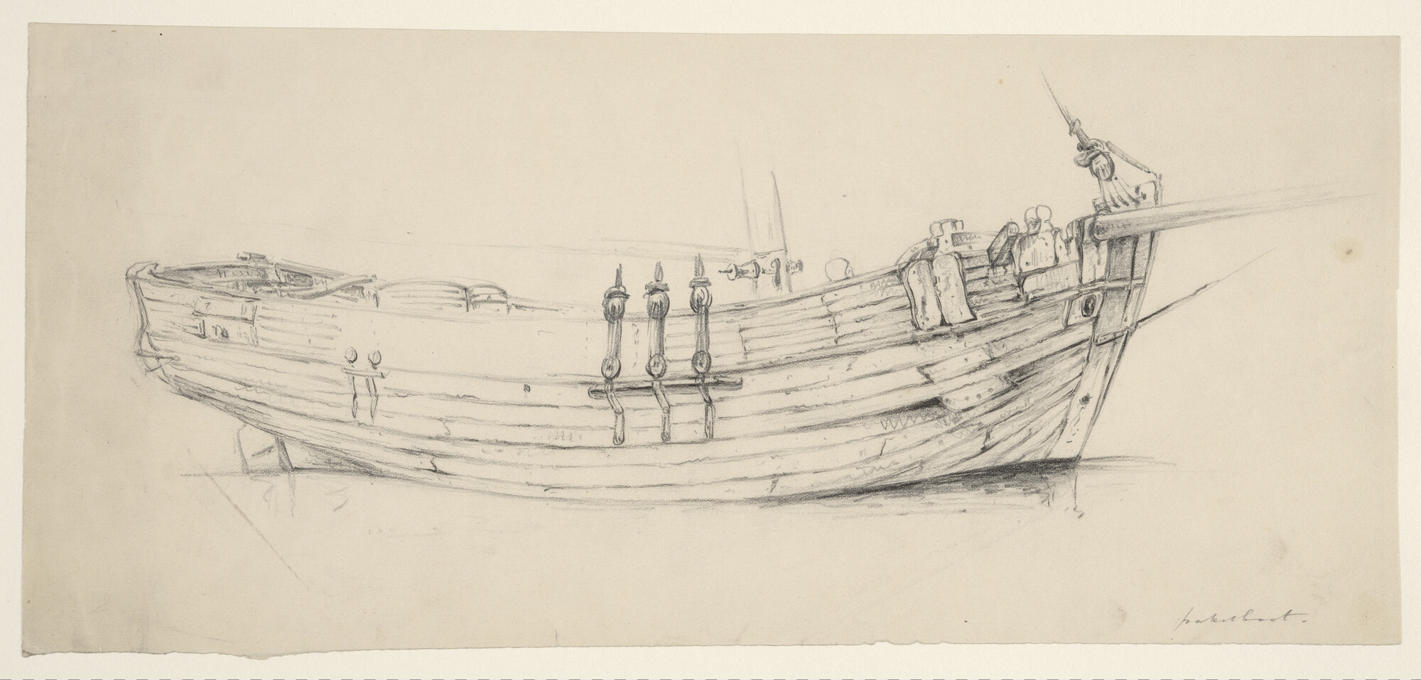 A.0151(027); Een paketboot; tekening