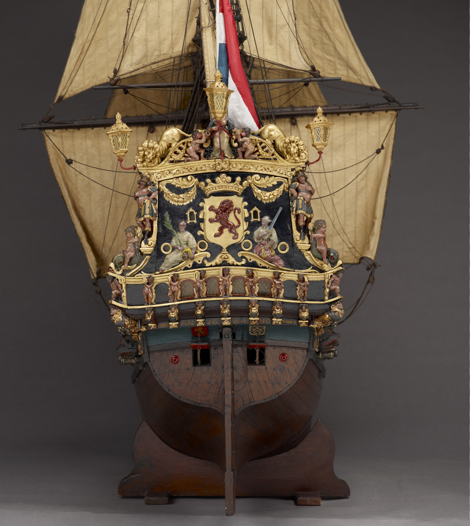 A.0115(03); Model van het oorlogsschip Hollandia; scheepsmodel