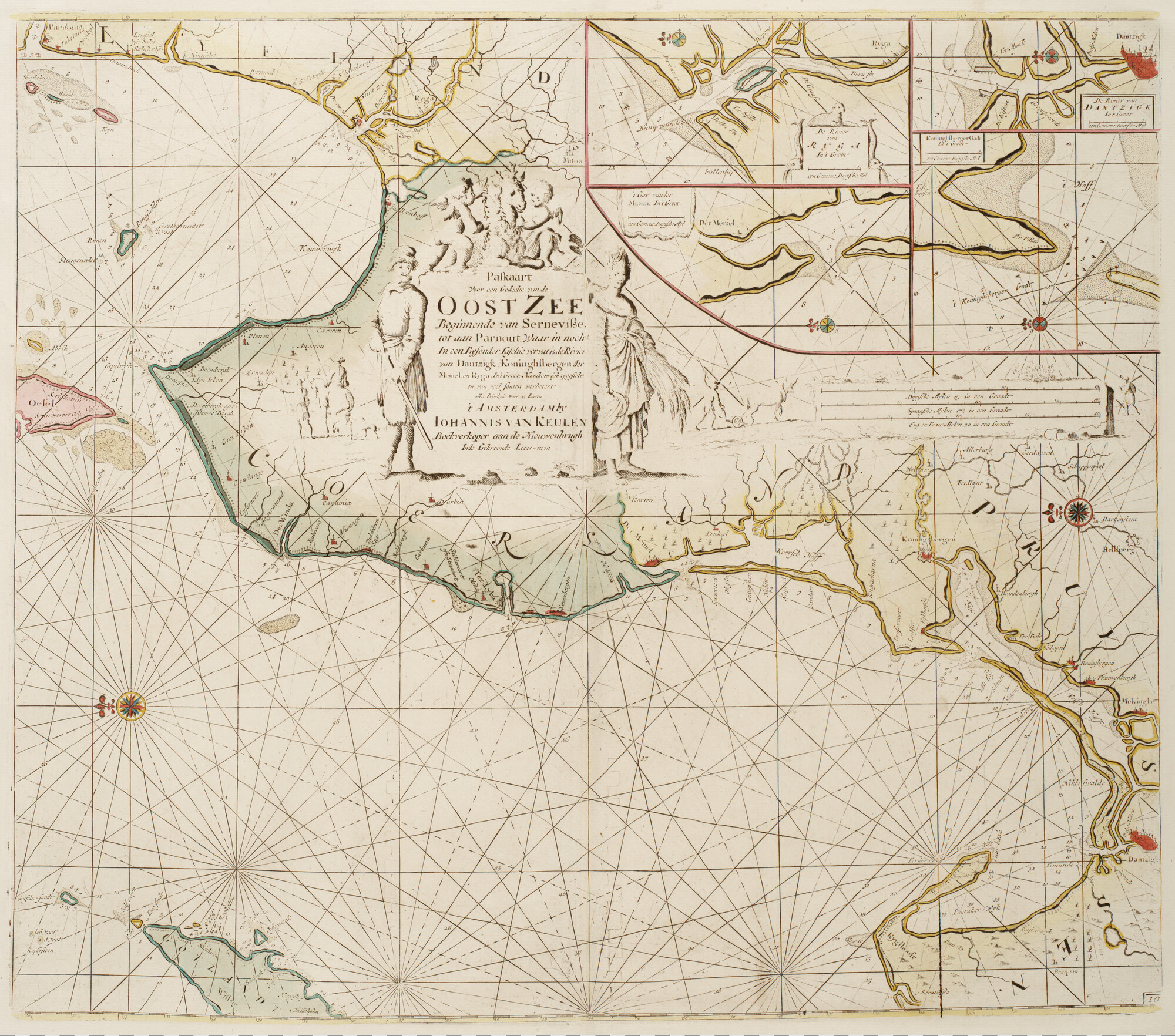 B.0032(109)1 [kaart 036]; Paskaart van een gedeelte van de Oostzee met de kust van Polen en Letland; zeekaart