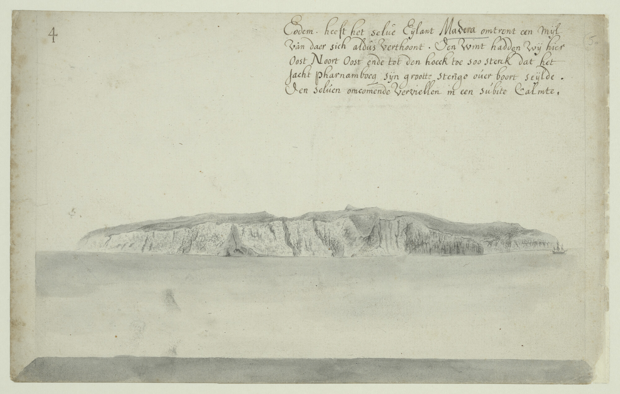 A.3457(05); Landverkenning van Madeira; tekening