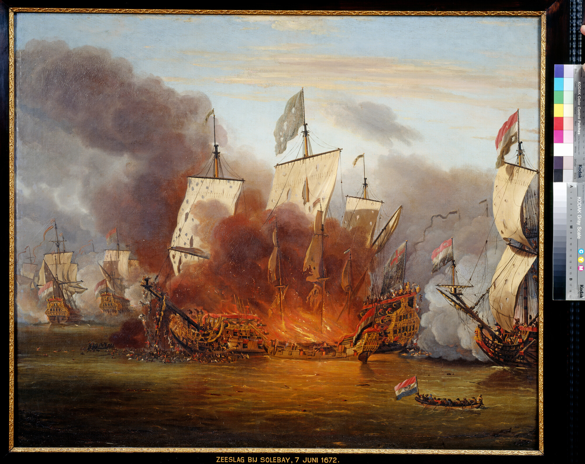 A.0004; Zeeslag bij Solebay, 7 juni 1672; schilderij