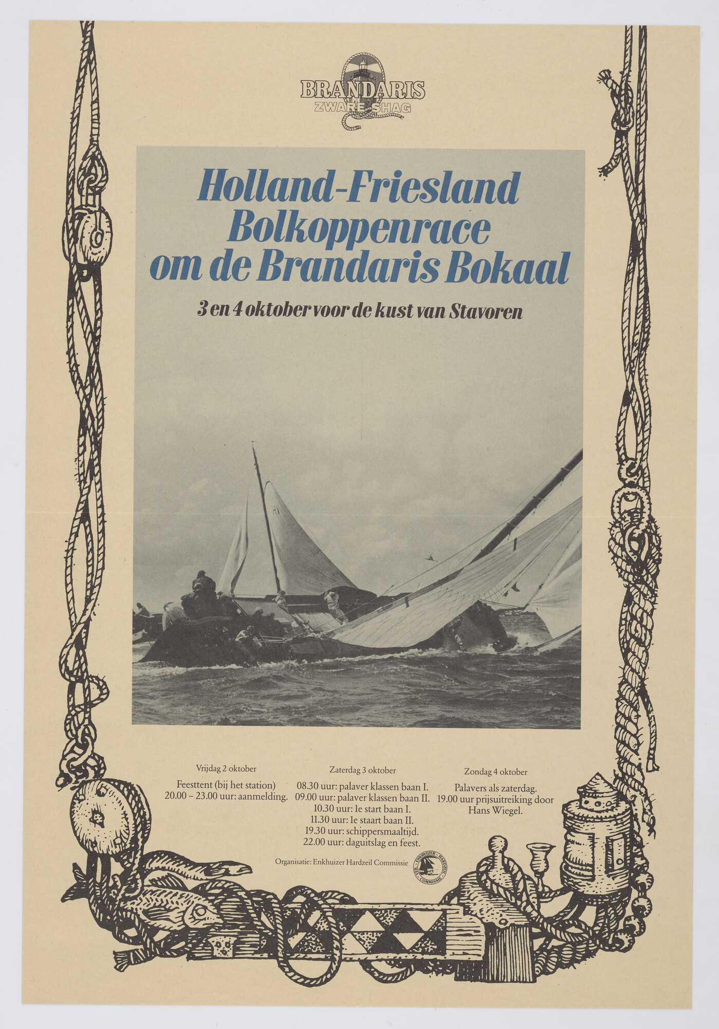1989.1083; Holland Friesland Bolkoppenrace, oktober 1989; affiche