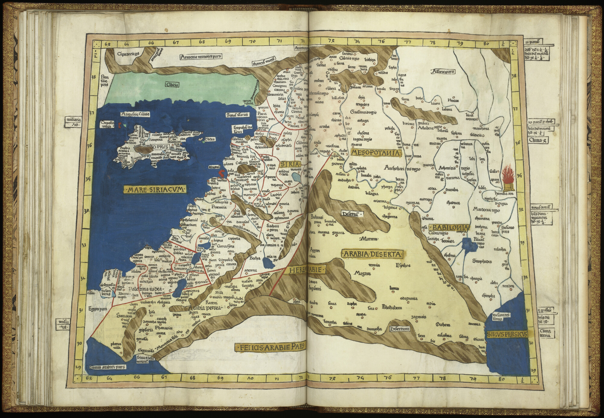 A.0145(031) [kaart 024]; Kaart van Cyprus, Syrië, Irak en Saoedi-Arabië; kaart