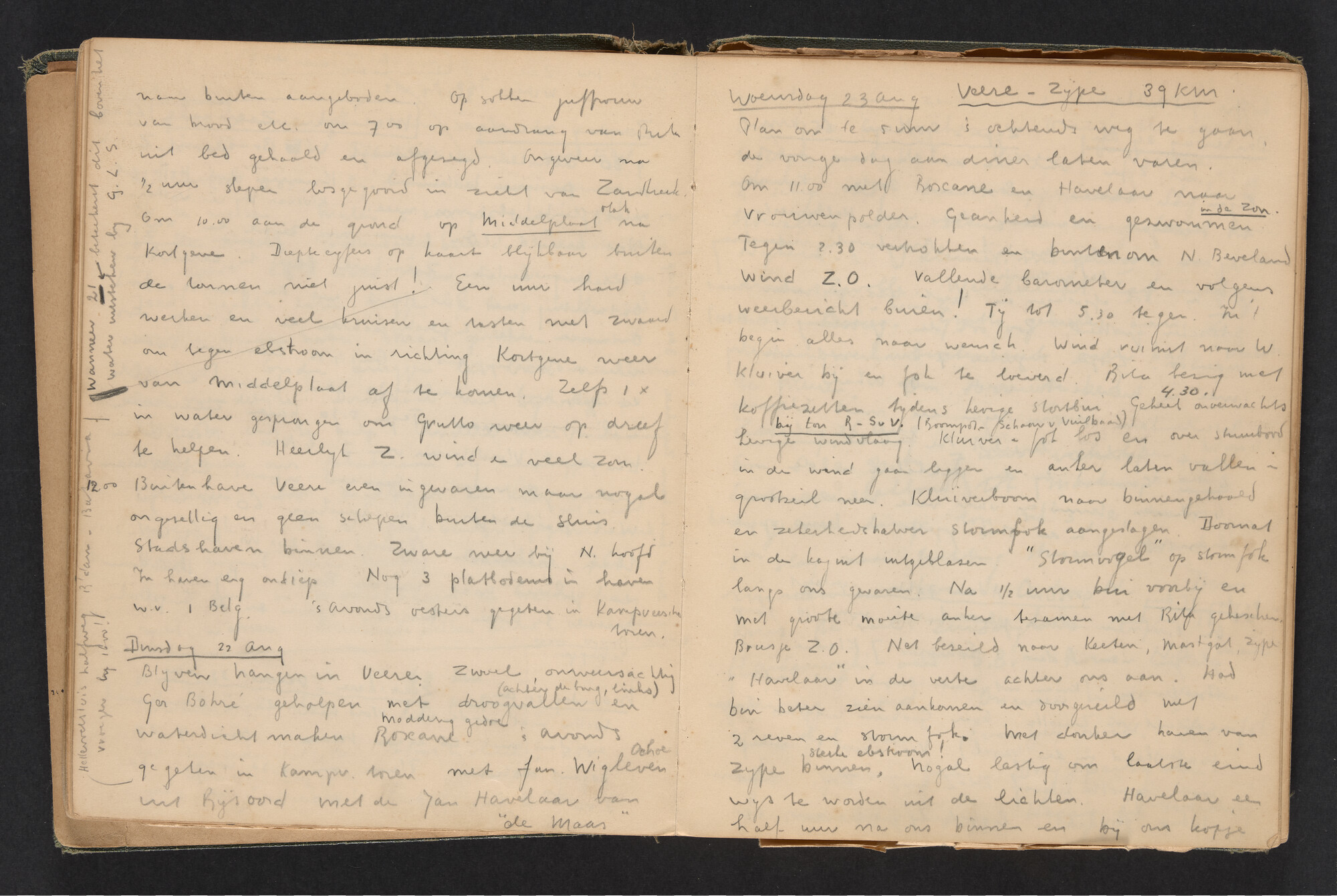 2017.0790; Logboek c.q. fotoalbum van reizen met zeeschouw Grutto in Nederland, 1949-1951; logboek