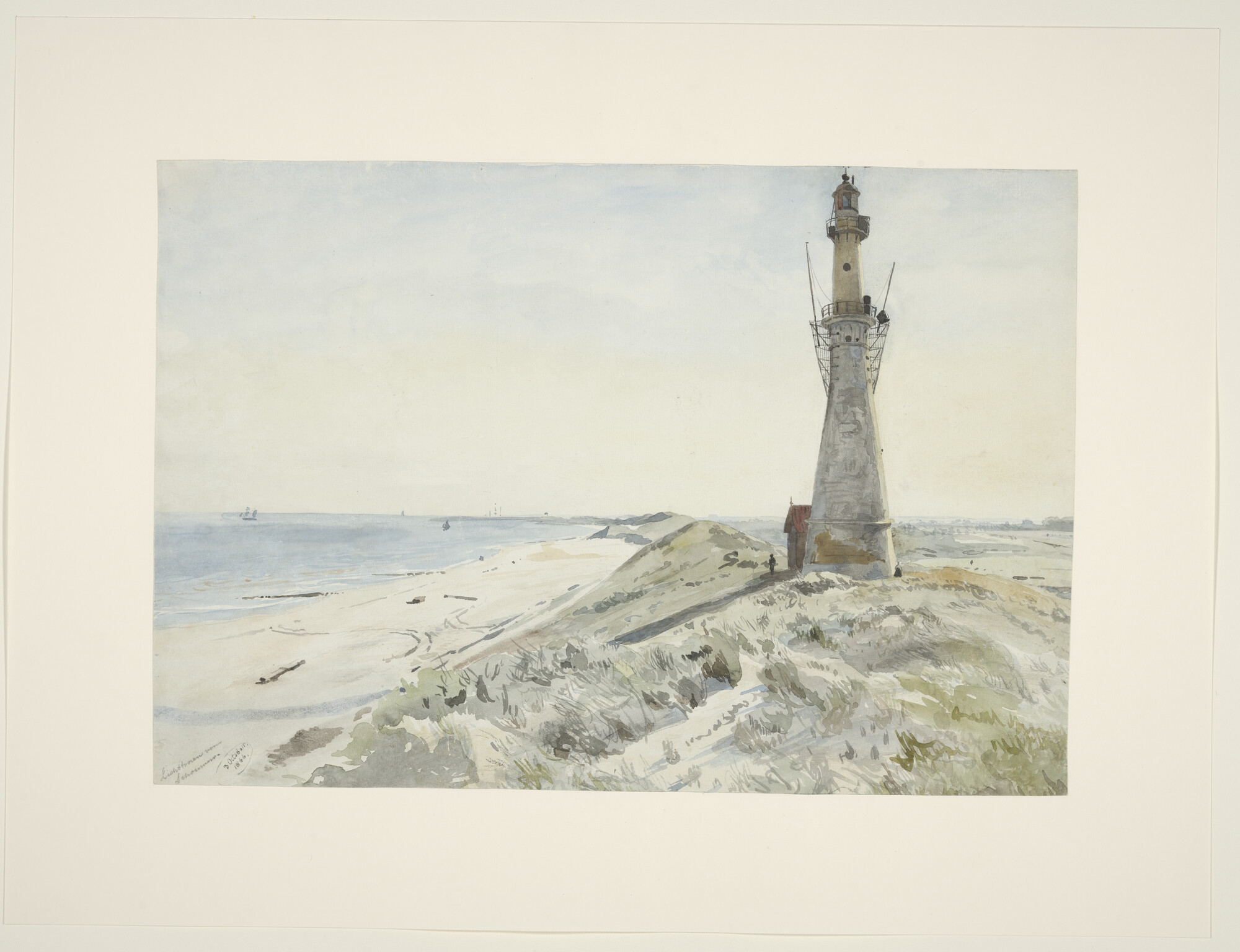 A.0863; De vuurtoren van Schouwen; tekening