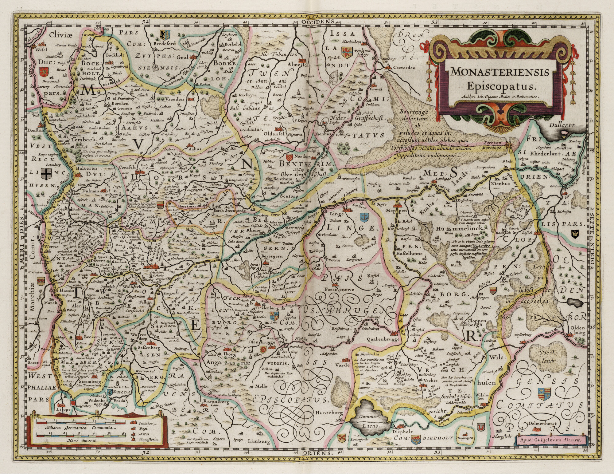 S.1034(02) [kaart 034]; Kaart van het Münsterland; landkaart