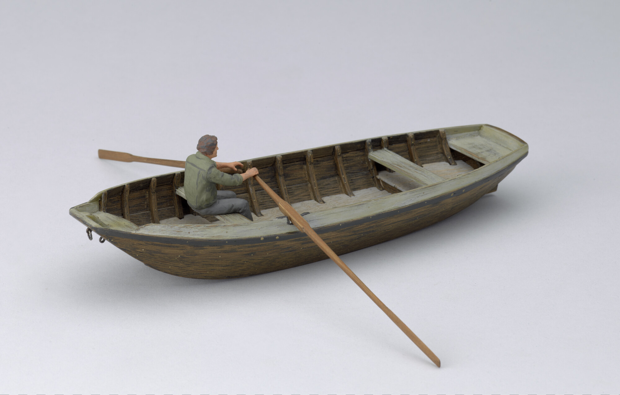 2012.0155; Model van een grote Hollandse roeiboot (Zeeuws type); scheepsmodel