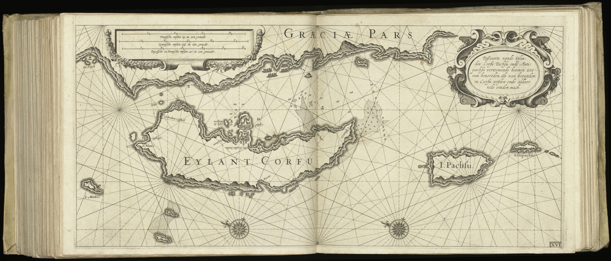 S.2856 [kaart 240]; Kaart van de eilanden Korfoe, Paxi en Antipaxos; kaart