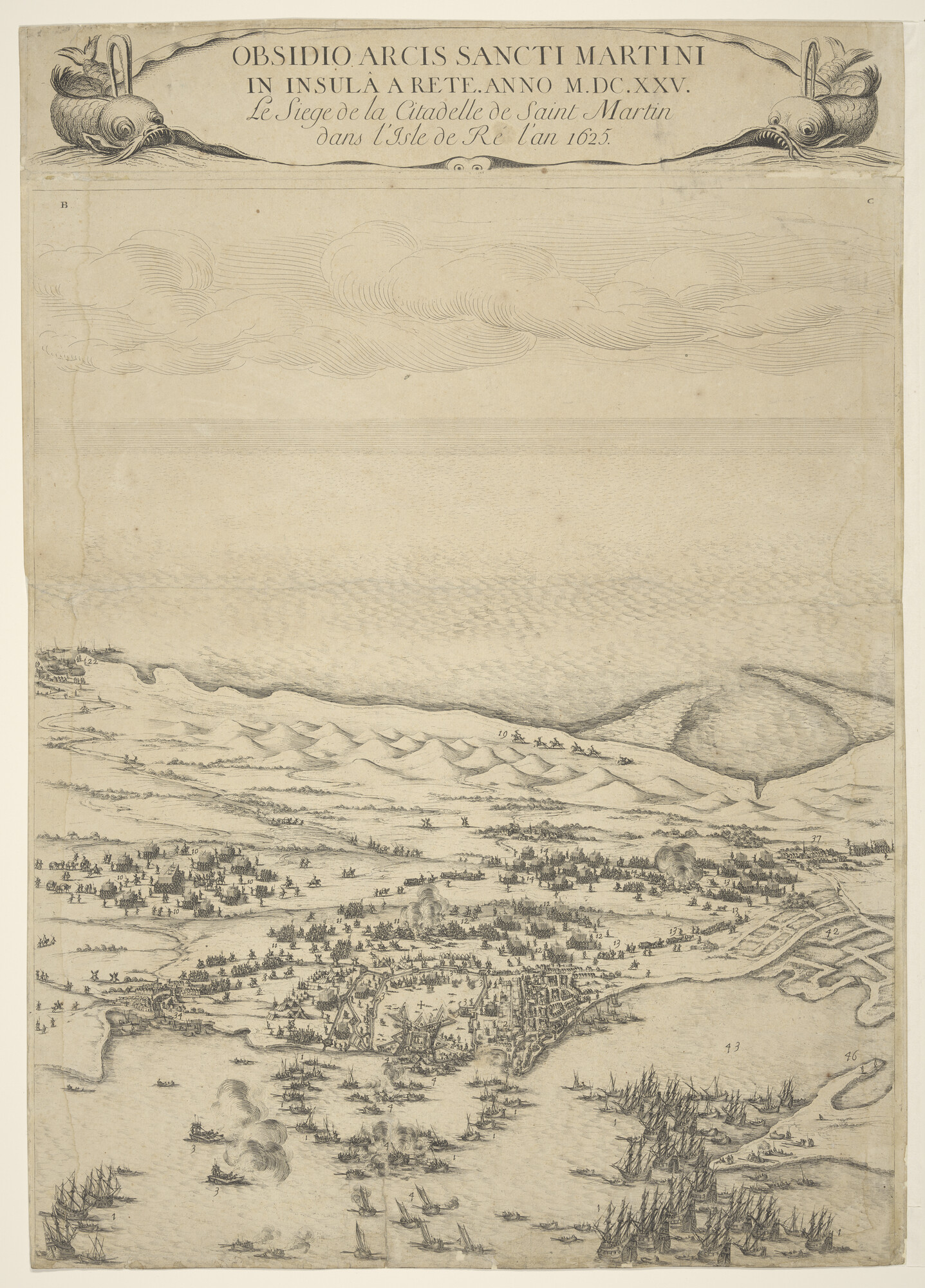 A.0145(140)4; Verovering van het eiland Re; prent