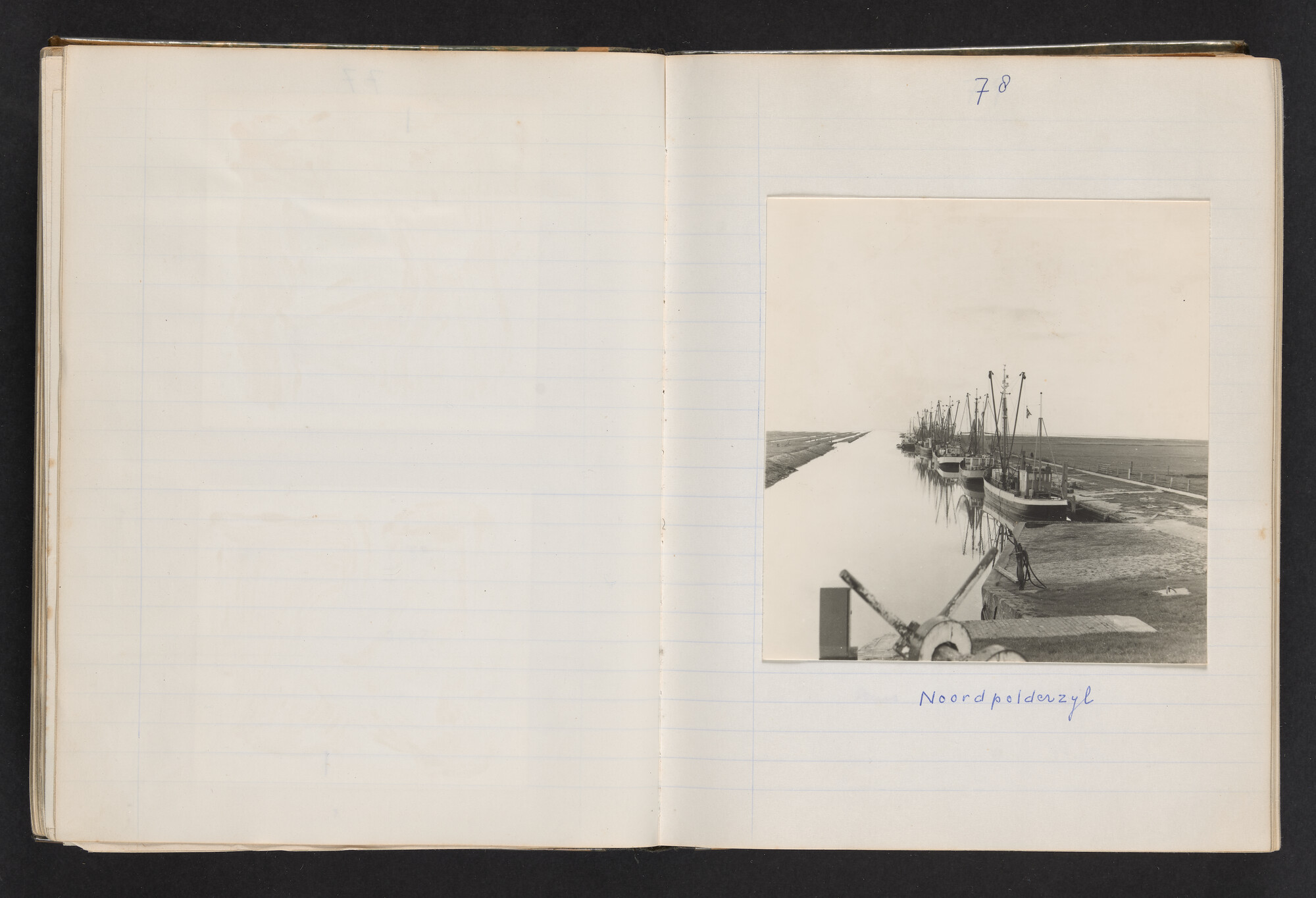 2017.0802; Logboek c.q. fotoalbum van reizen met zeeschouw Grutto (II) in Nederland, Duitsland en Denemarken, 1973-1974; logboek