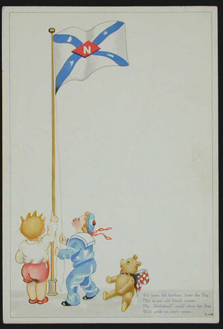 1997.0328; Menukaart blanco voor een kindermenu; menukaart