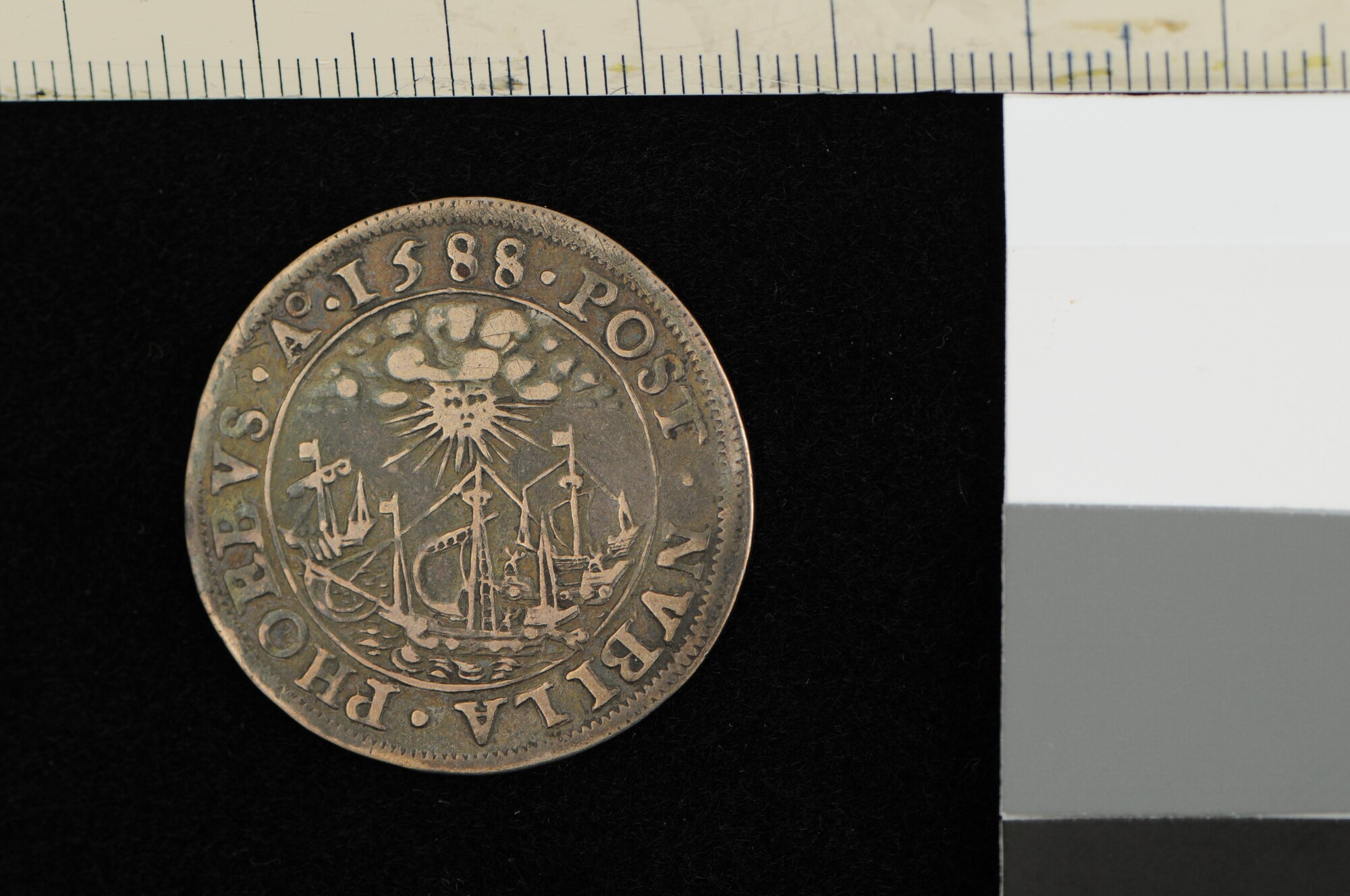 A.0023(028); Rekenpenning op de vernietiging van de onoverwinnelijke vloot, 1588; jeton