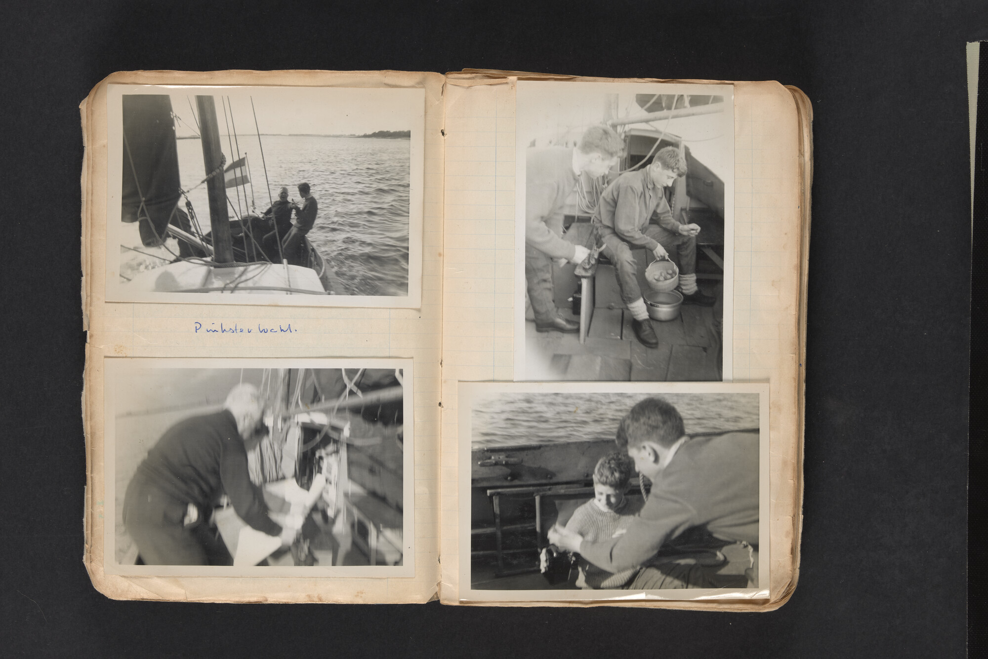 2017.0794; Logboek c.q. fotoalbum van reizen met zeeschouw Grutto in Nederland, 1961-1962; logboek