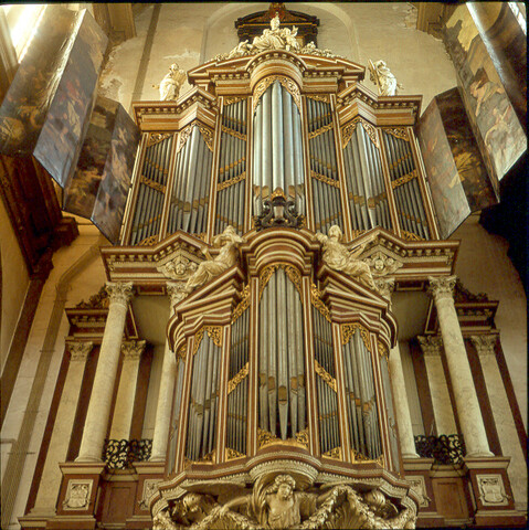 S.9100(1824); Dia orgel Westerkerk; diapositief