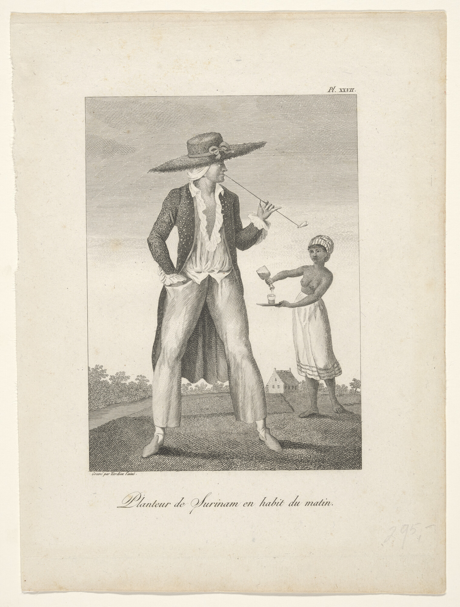 2001.1186; Planteur de Surinam en habit de matin; prent