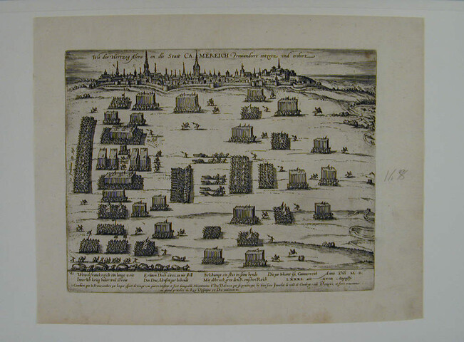 A.0145(027)209; Kamerijk door de Fransen geproviandeerd, ontzet, 18 augustus 1581; prent