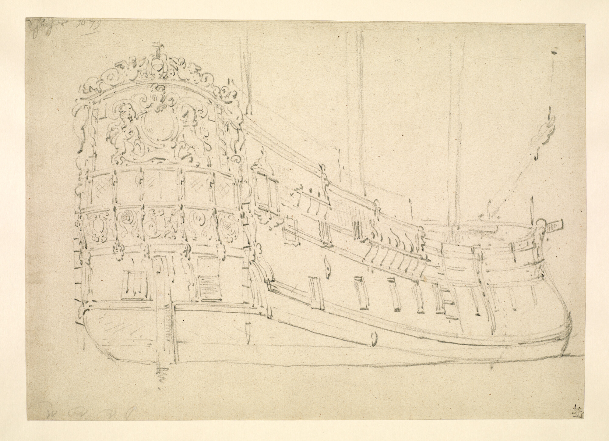 A.0085(07); Het Engelse oorlogsschip Success; tekening
