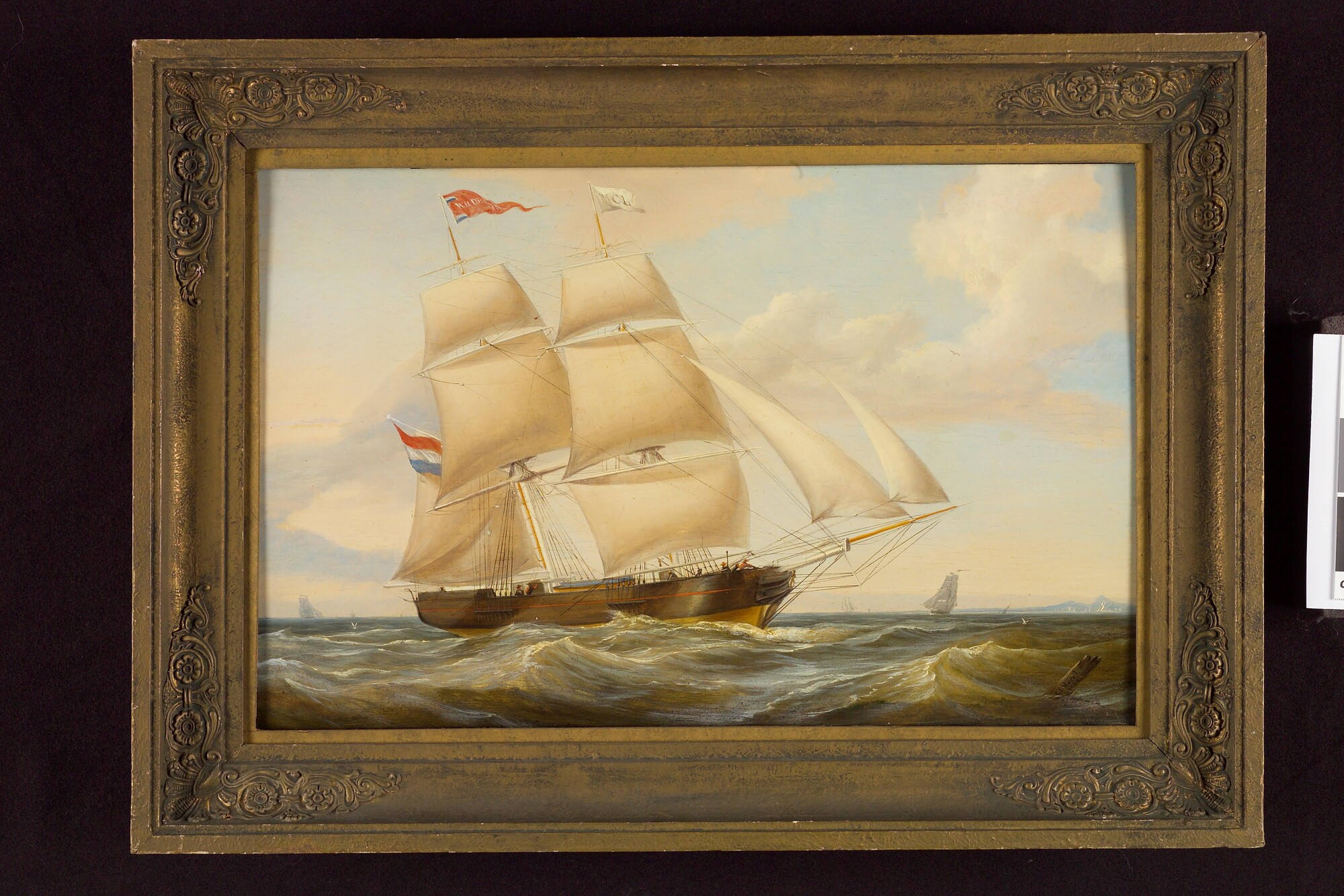 S.4488(01); Het brikschip Wildeman van rederij Lapidoth; schilderij