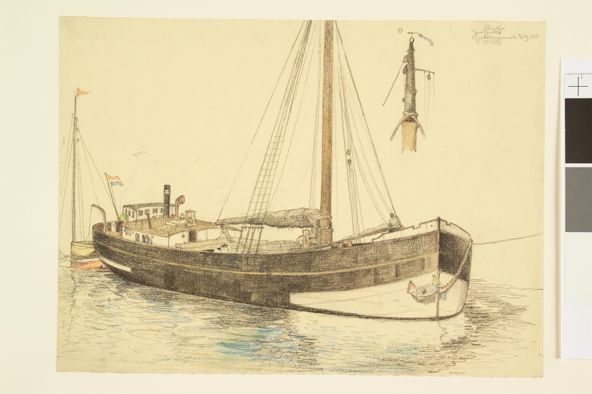 A.4894(21); De zeetjalk 'Antje', 1936; tekening