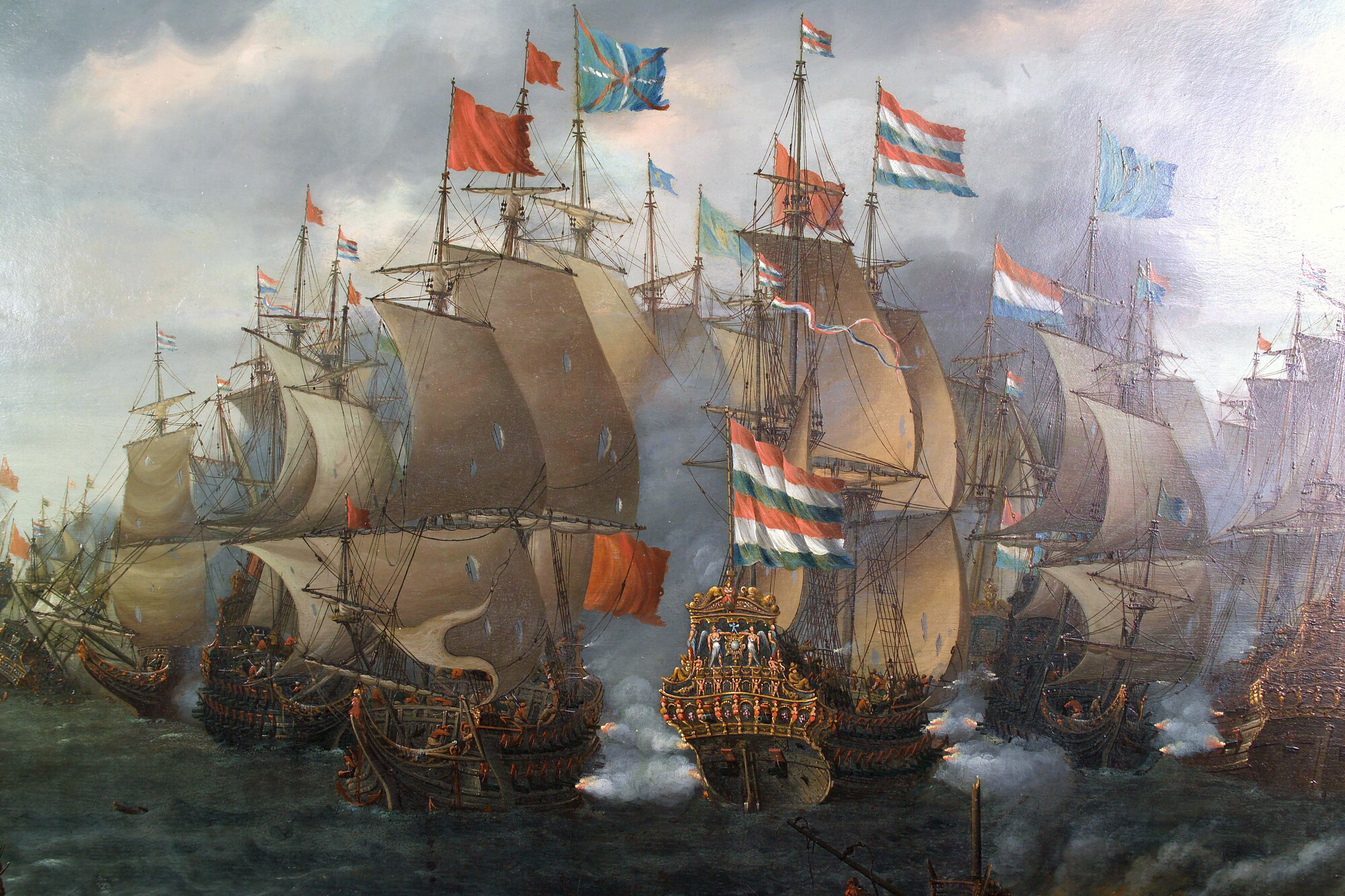 A.1200; De derde dag van de Vierdaagse Zeeslag, 13 juni 1666; schilderij