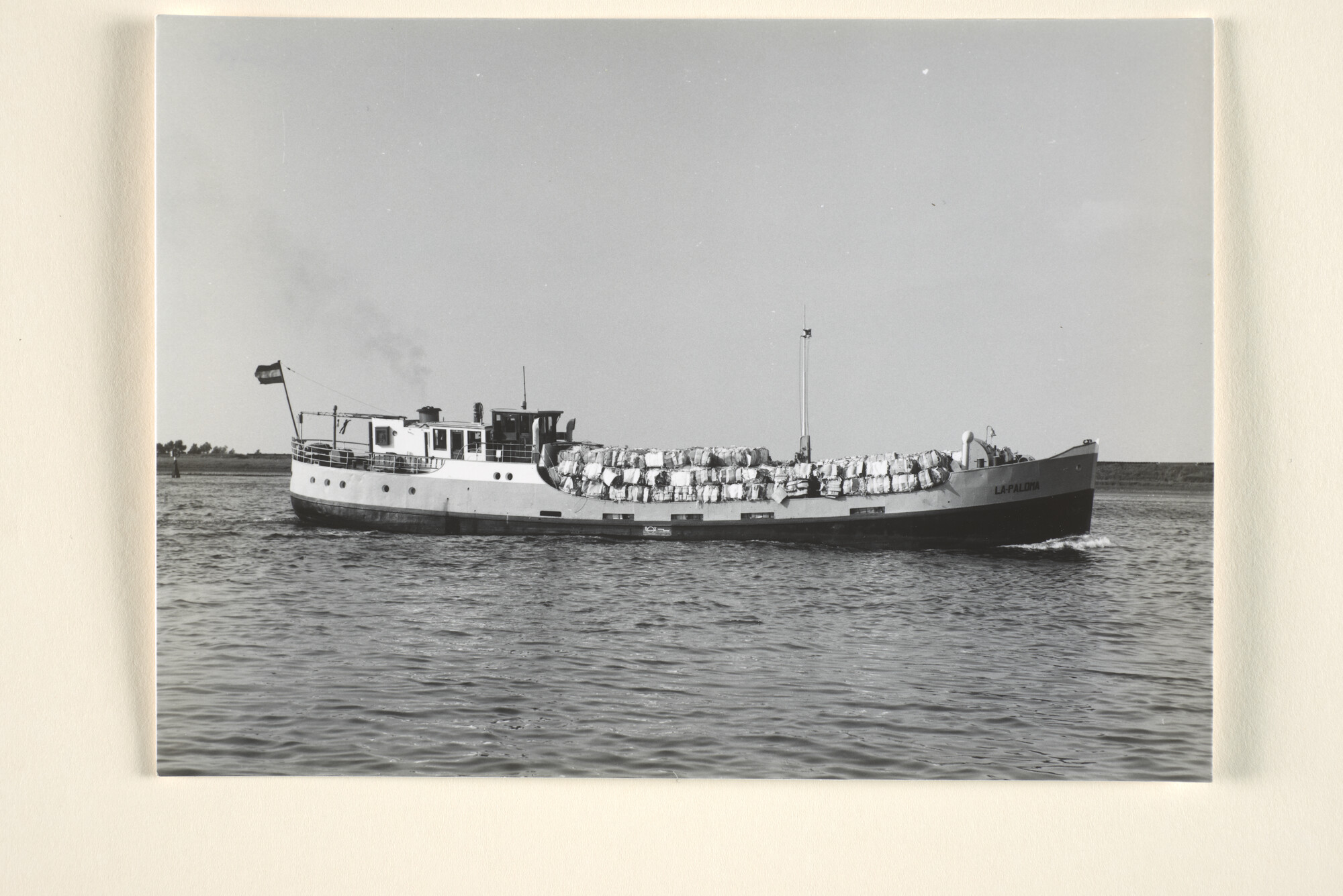 1996.2245; De coaster ms. La Paloma (ex- Brinda & Tonny) van P.M. van Putten e.a. (Rotterdams Bevrachtings- en Scheepvaart Kantoor); foto