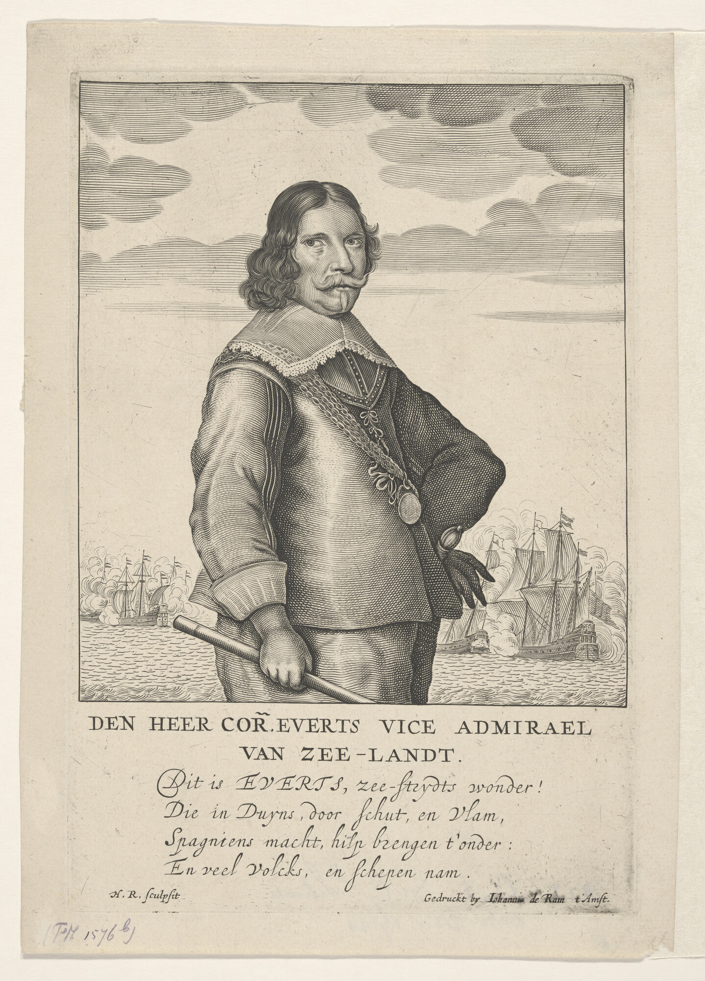 NII [volgnr. 00548]; Portret van Cornelis Evertsen; prent