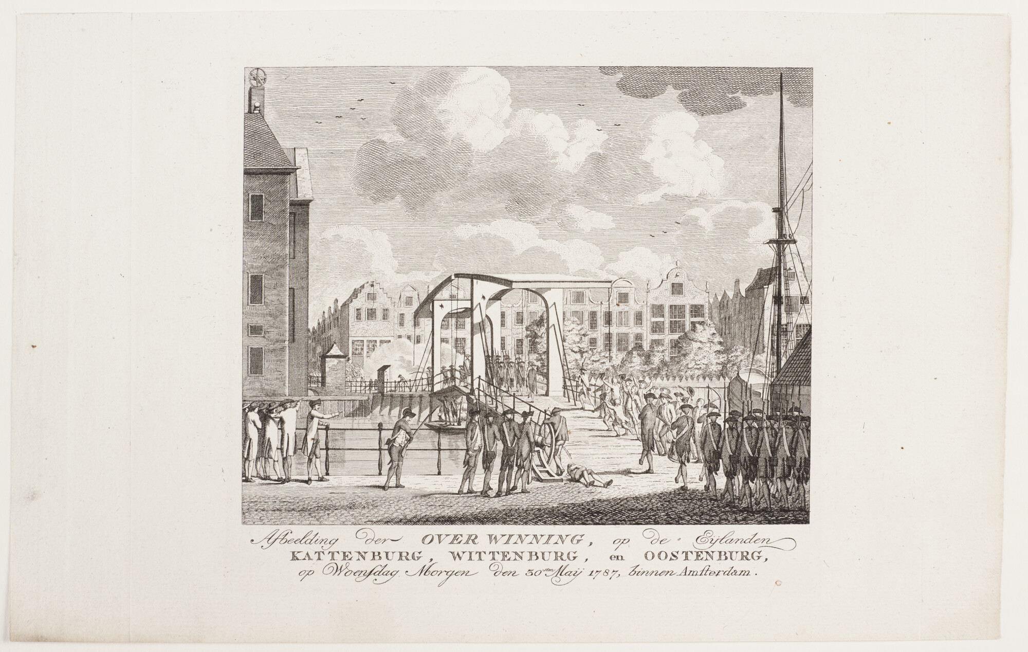 A.5354(06); De verovering van Kattenburg, 30 mei 1787; prent