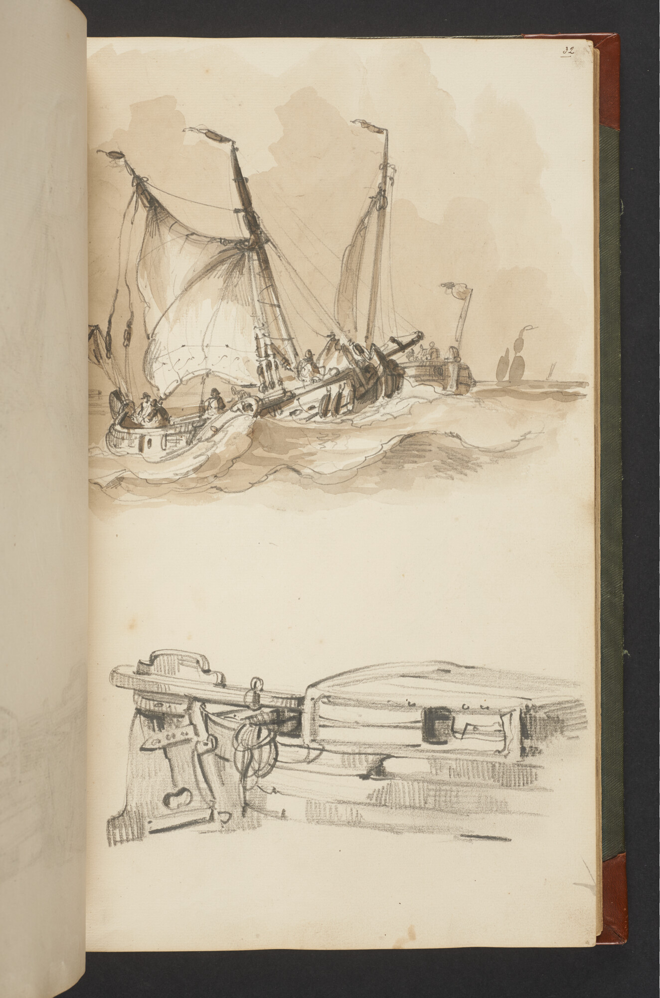 A.3222; Schetsboek met tekeningen door Albertus van Beest en Louis Meijer; schetsboek