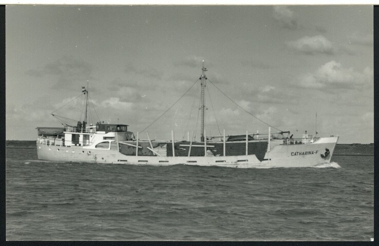 1993.3833; De coaster Catharina F, eigendom van Fortuin, W. Zwartsluis (Wijnne & [...]; prentbriefkaart