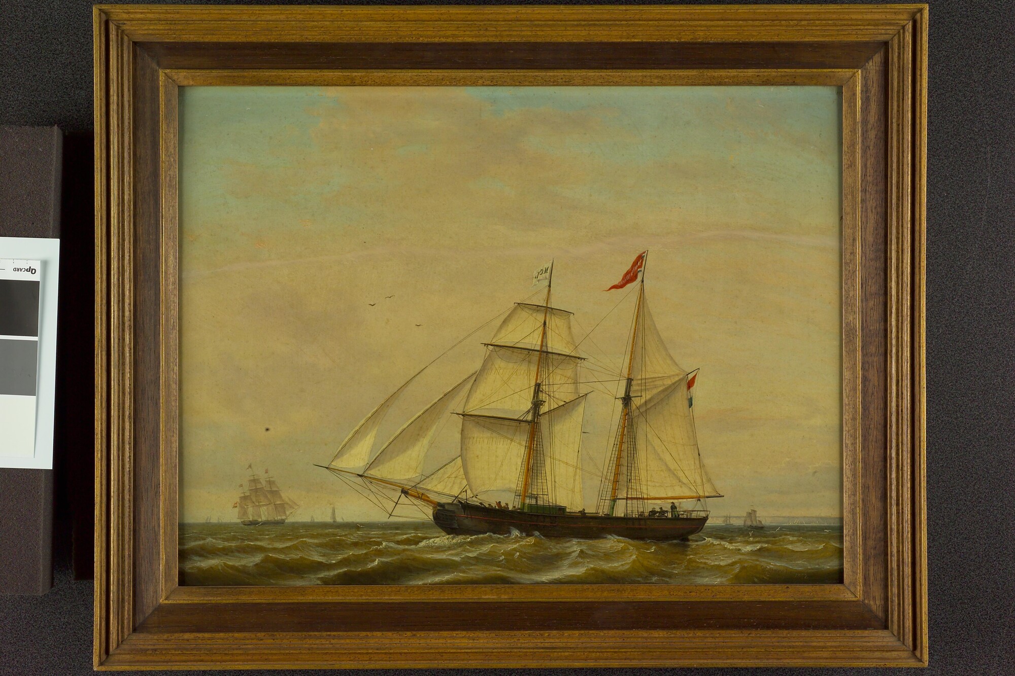 S.1769(02); Het schoenerbrikschip Maria Johanna; schilderij