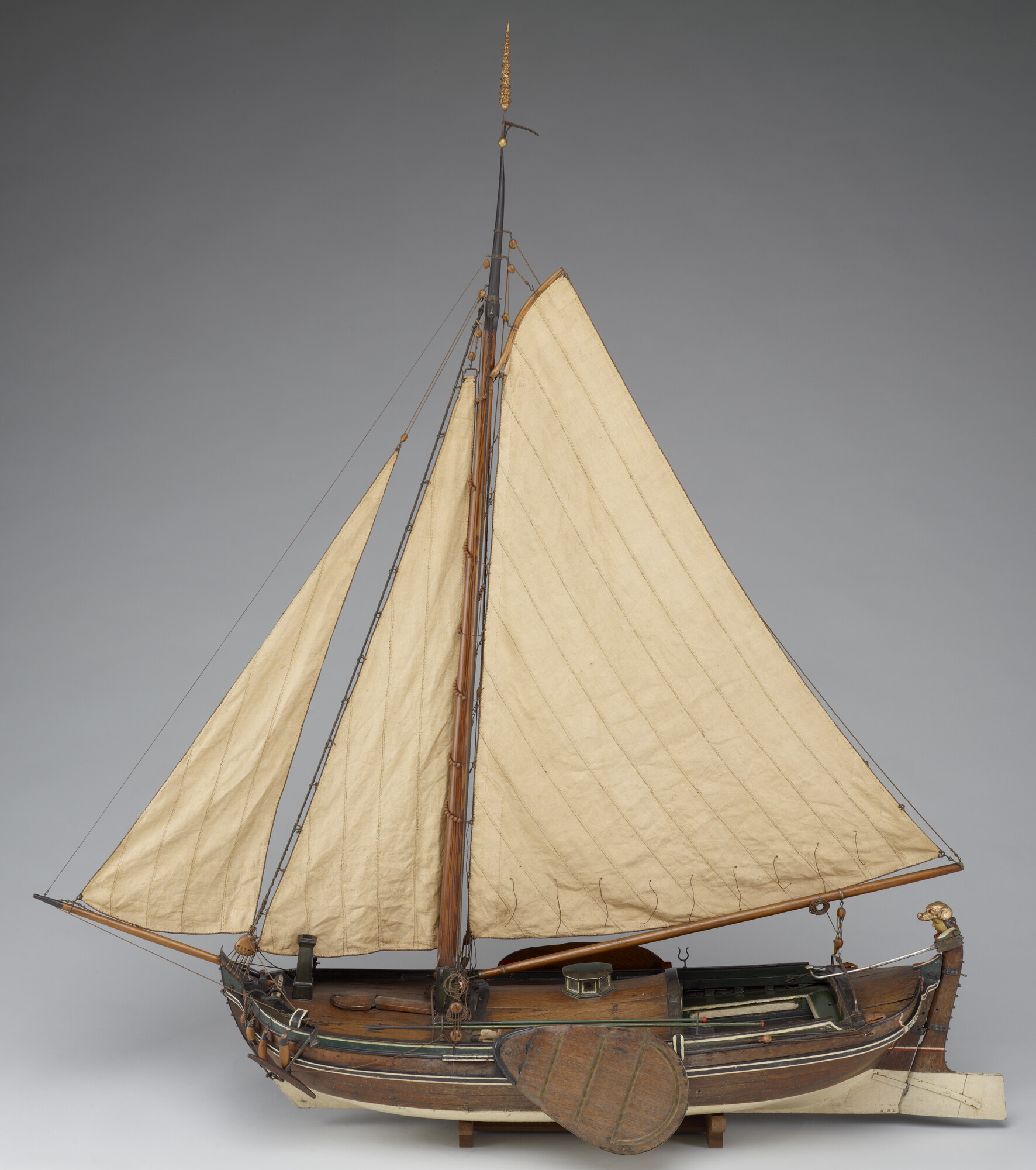 A.0118(04); Model van de Noord-Hollandse boeier De Twee Gebroeders; scheepsmodel