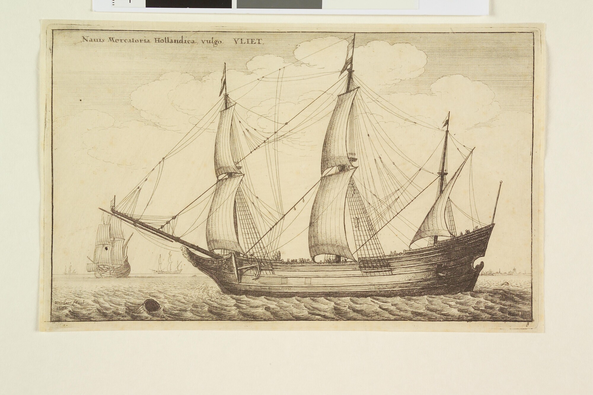 A.0149(0158); Prent van een fluitschip; prent