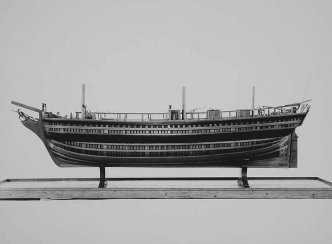 S.0663(07); Model van het driemastschip Cornelis Houtman; scheepsmodel