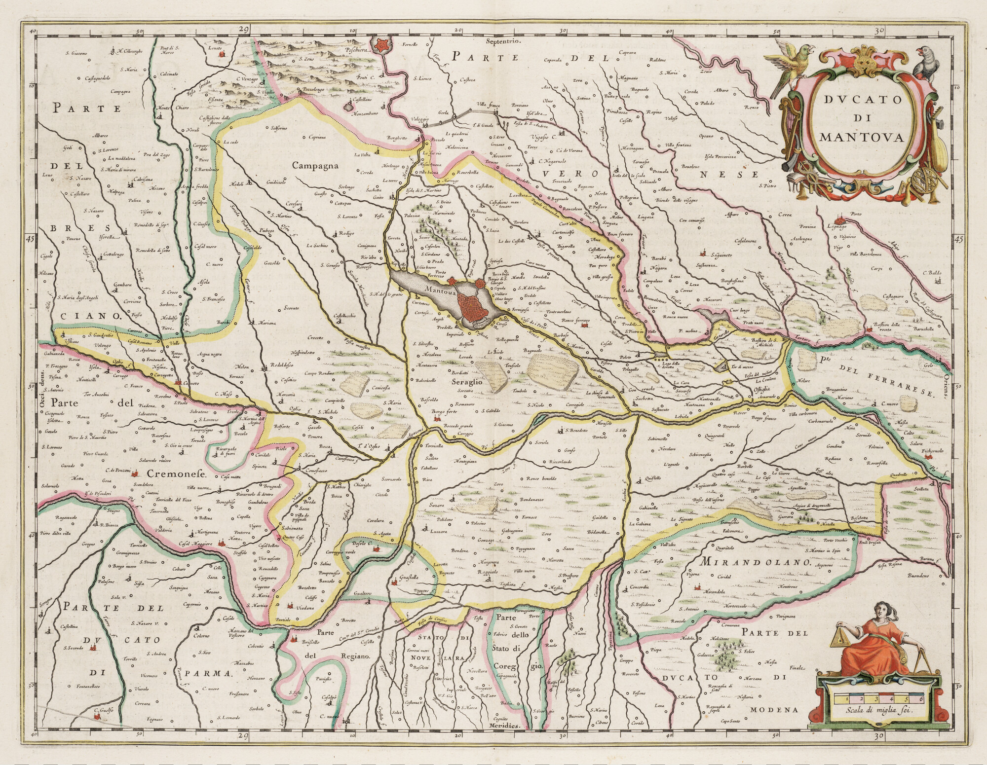 S.1034(07) [kaart 017]; Kaart van Mantova; landkaart