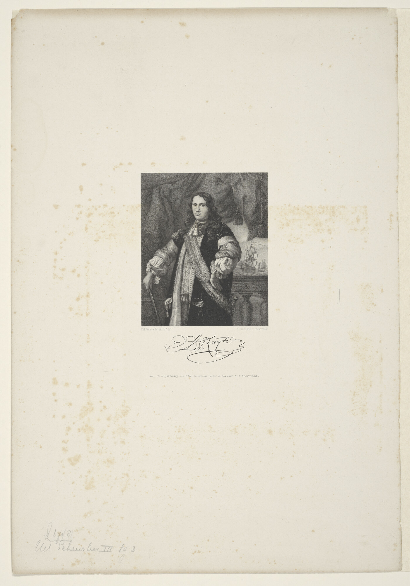 A.0671(08)5; Portret van Engel de Ruyter; prent