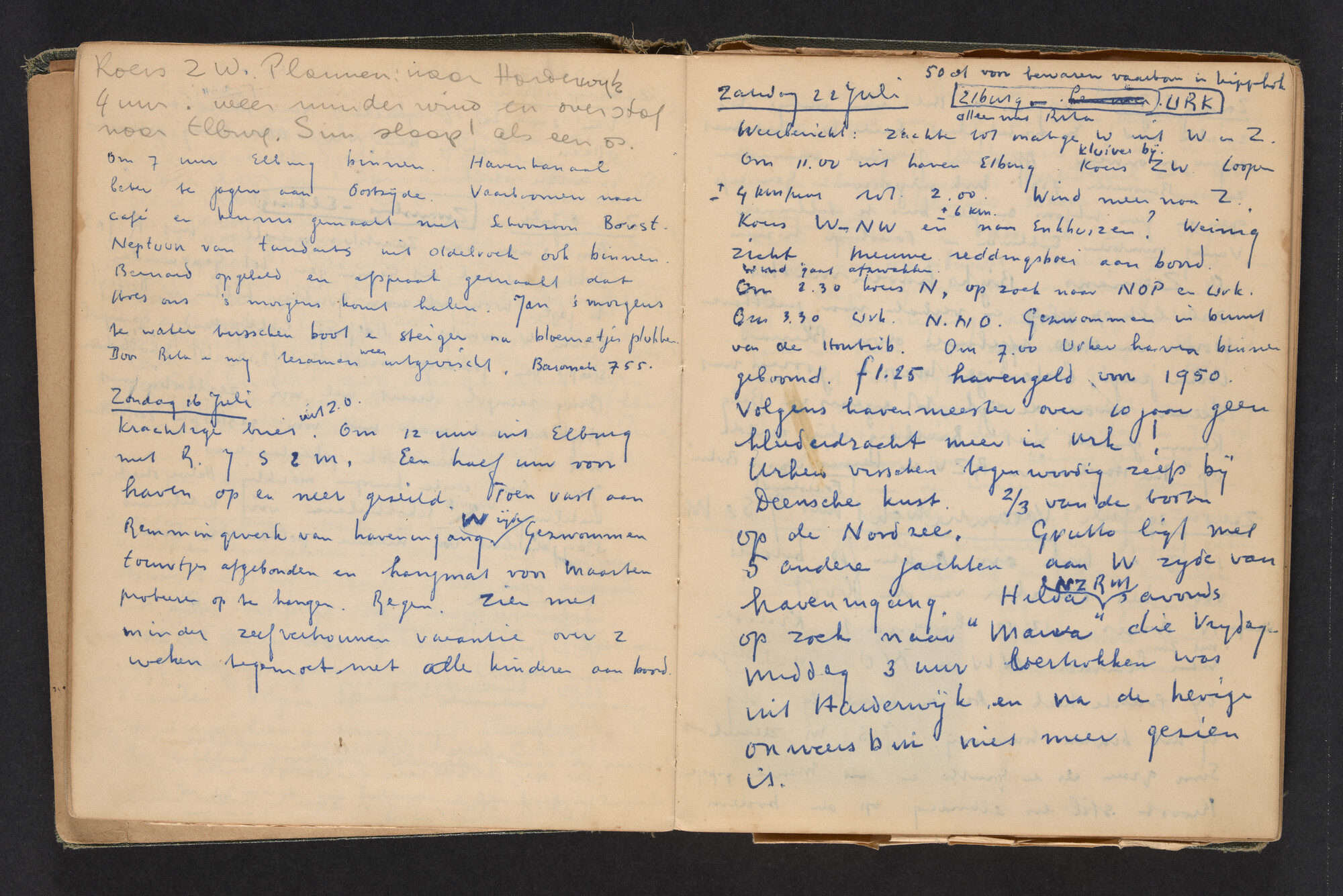 2017.0790; Logboek c.q. fotoalbum van reizen met zeeschouw Grutto in Nederland, 1949-1951; logboek