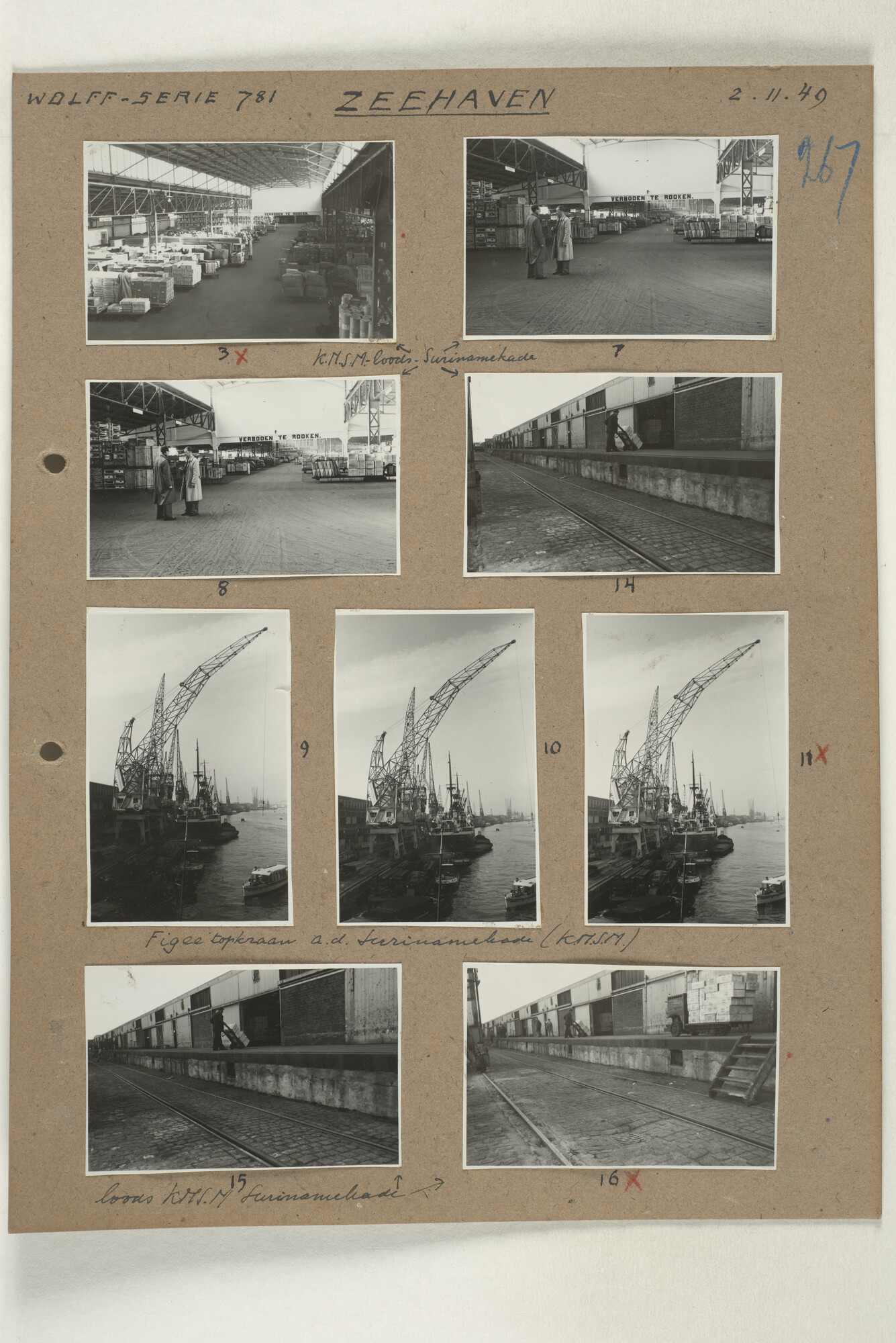 1998.2181; Omslag met een grote hoeveelheid proef foto's gemaakt in opdracht van de Gemeente Handelsinrichtingen en de Vereniging "de Amsterdamsche Haven" te Amsterdam.; omslag