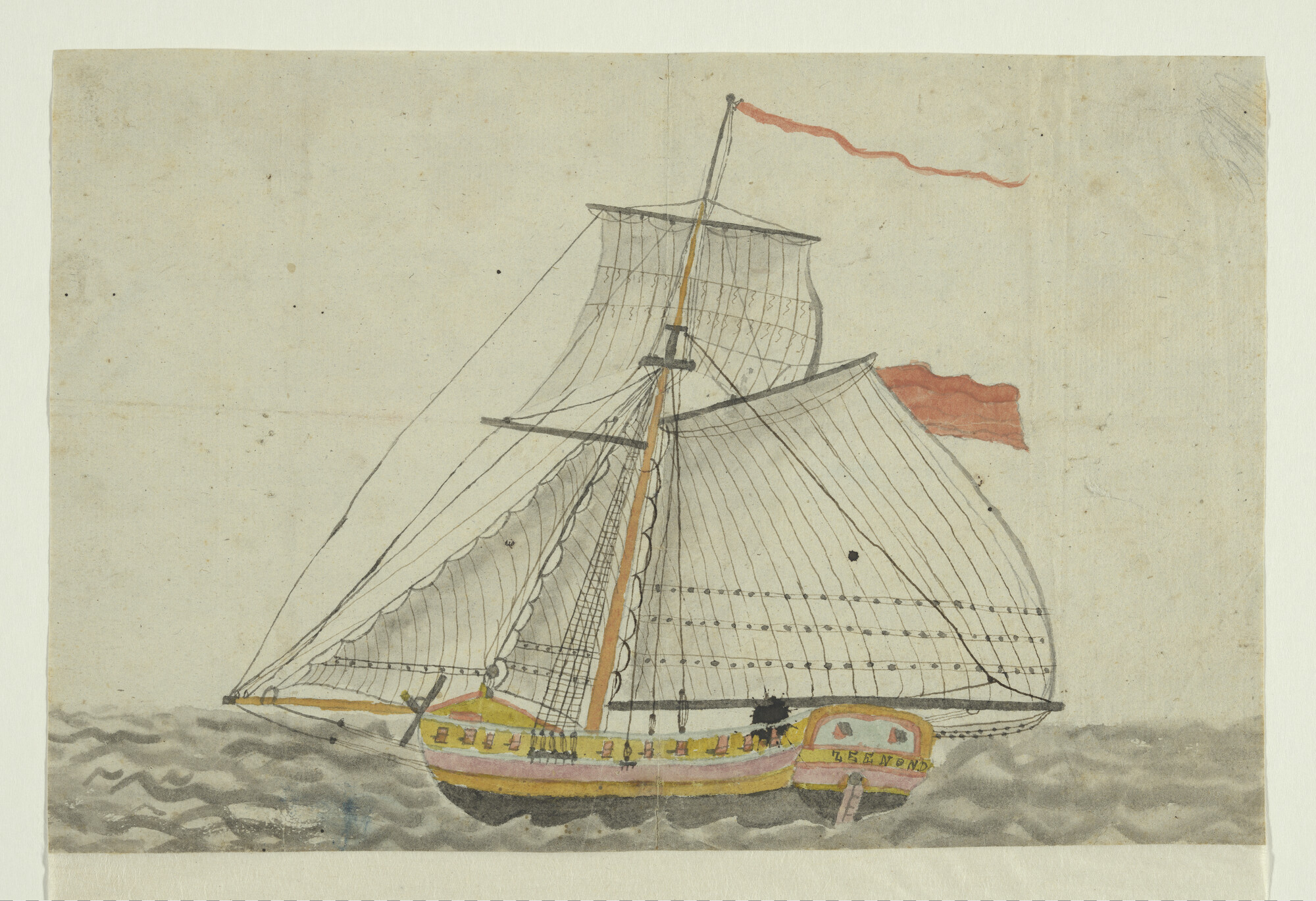 S.1603(36)10; De kotter 'Zeehond'; tekening