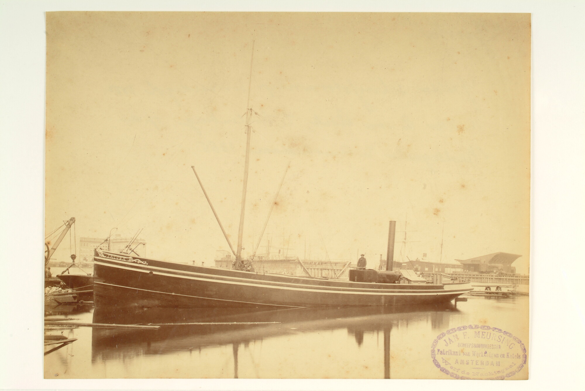 S.1156(06)144; Het ijzeren vrachtschip ss. 'Jacoba', gebouwd in opdracht van de heer A.van; foto