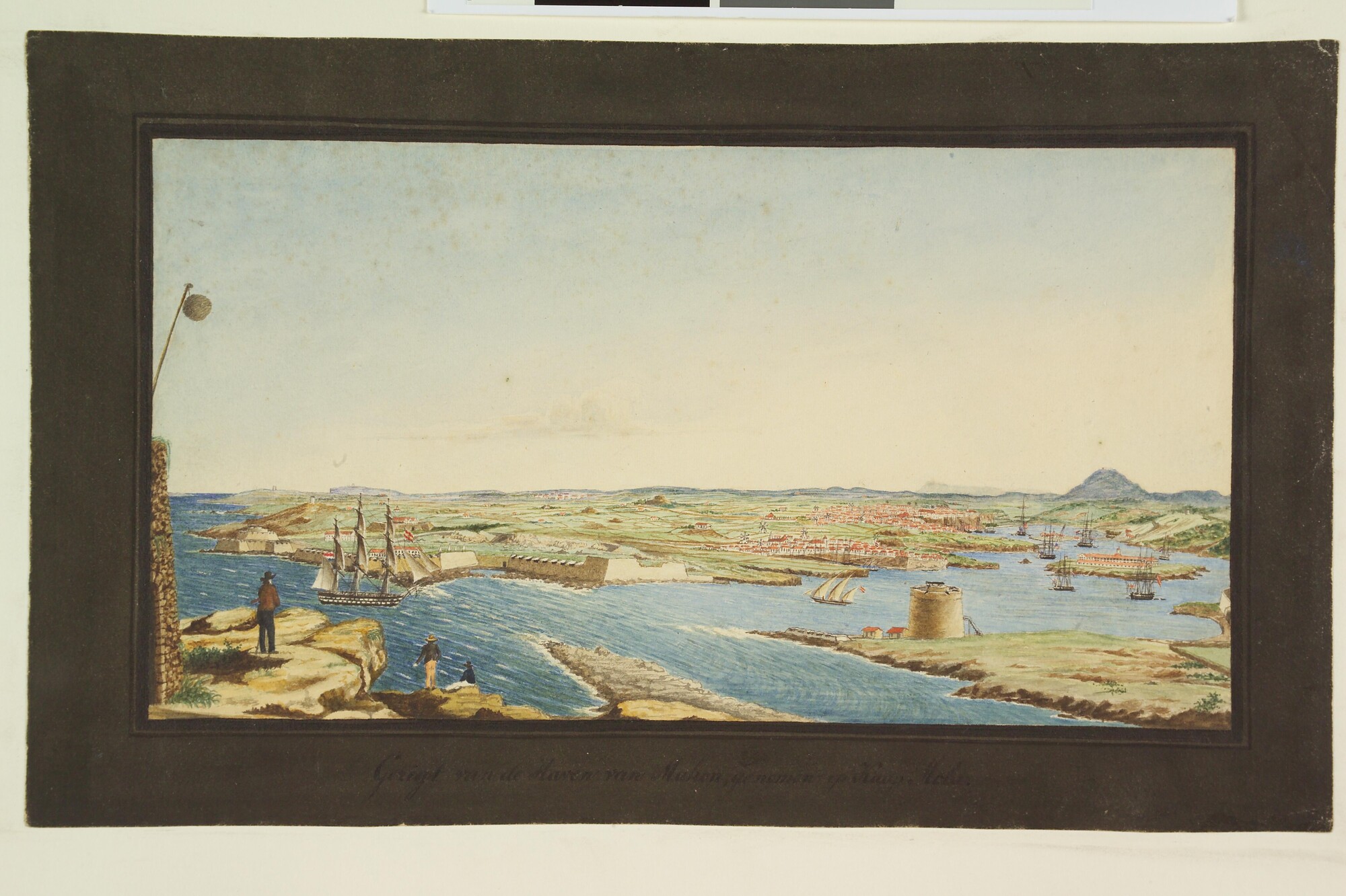 A.1361(22) [nr 0002]; De haven van Port Mahon; tekening