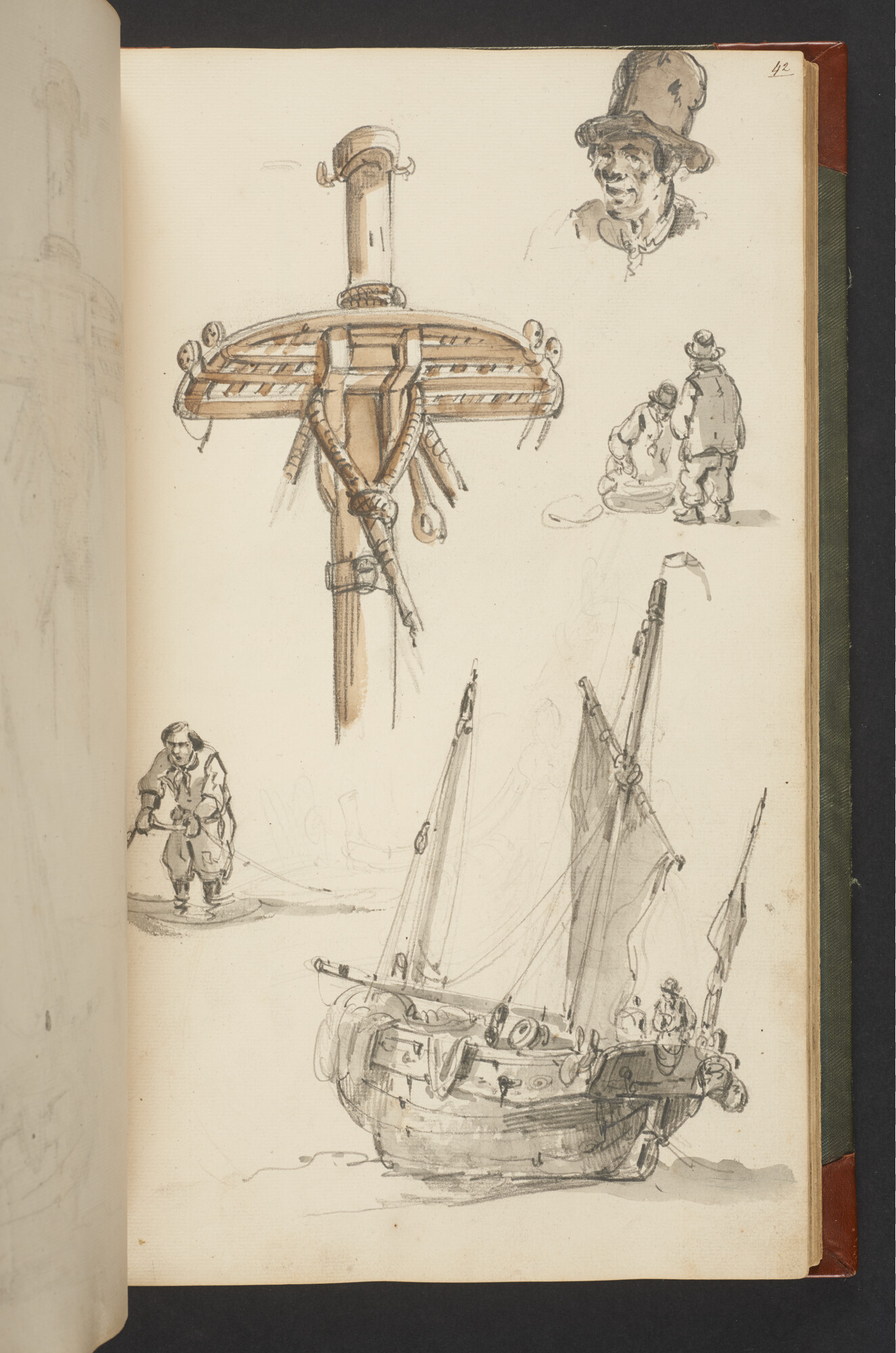 A.3222; Schetsboek met tekeningen door Albertus van Beest en Louis Meijer; schetsboek